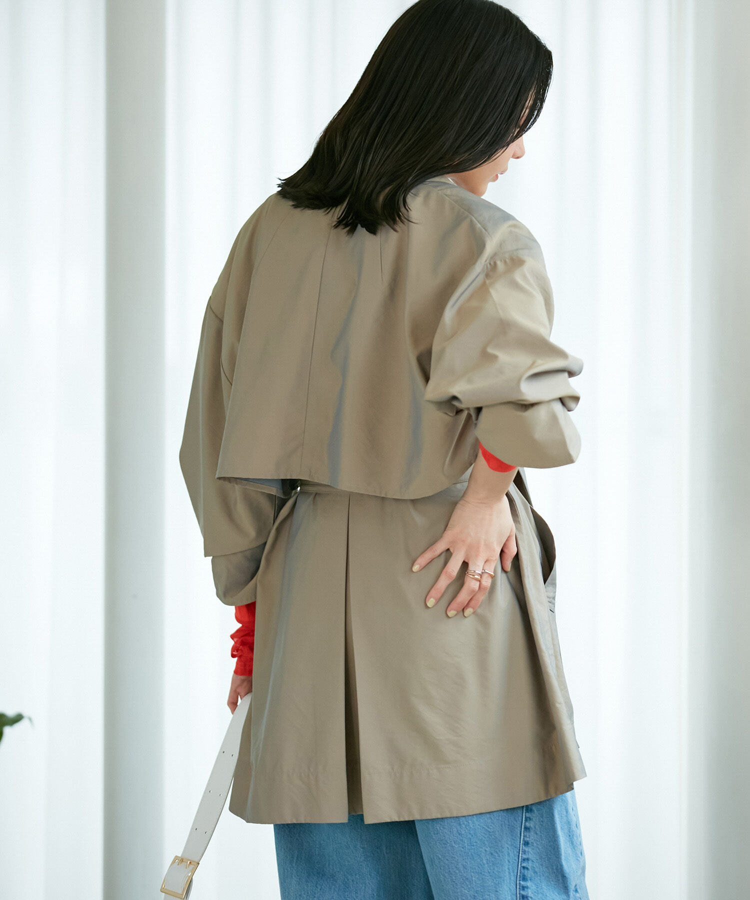 VIS「【セットアップ対応】マルチWAYミドル丈ジレトレンチコート」|トレンチコート|