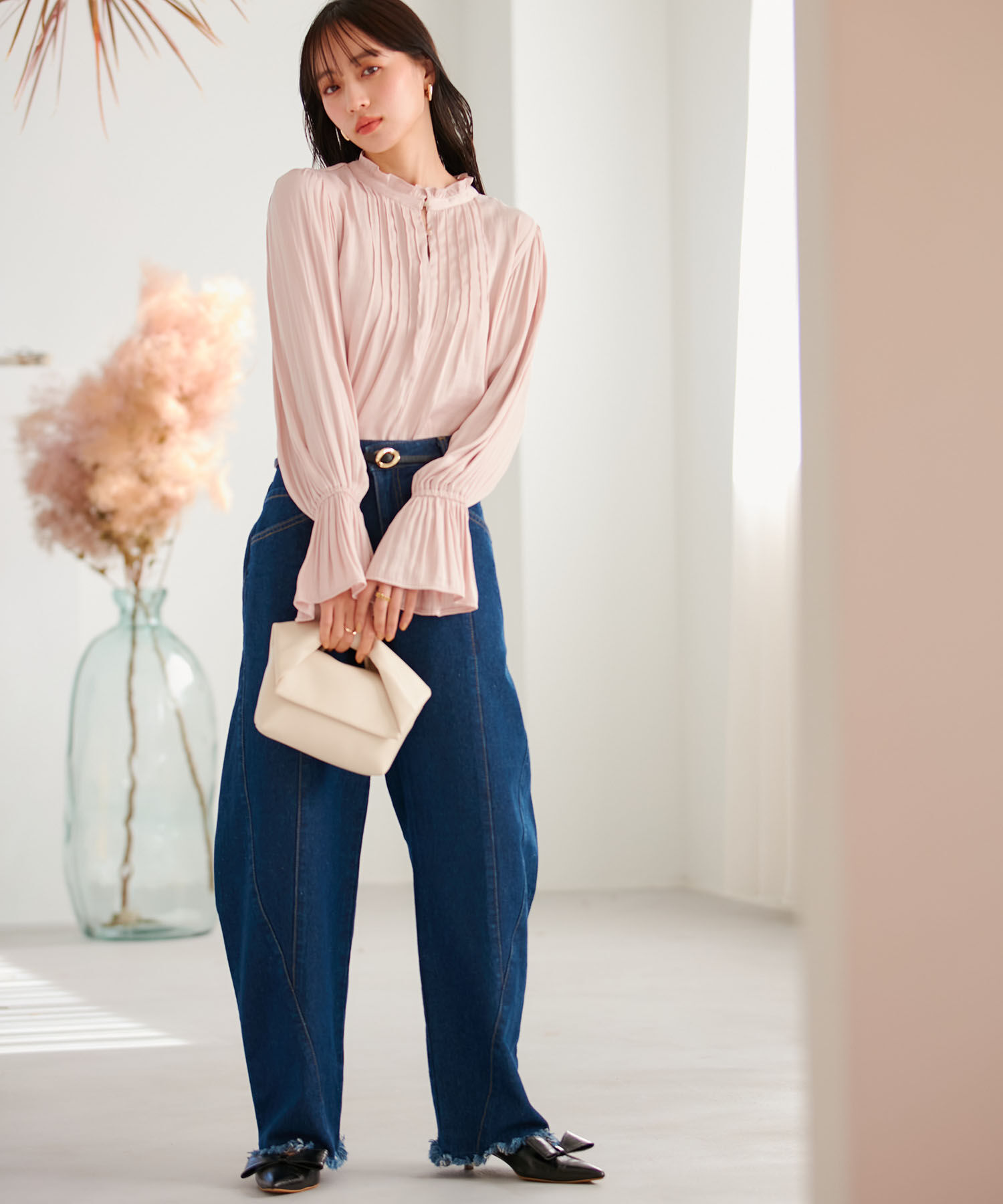 VIS「【2WAY】リボンハンドルミニショルダーバッグ」|ショルダー・メッセンジャー|