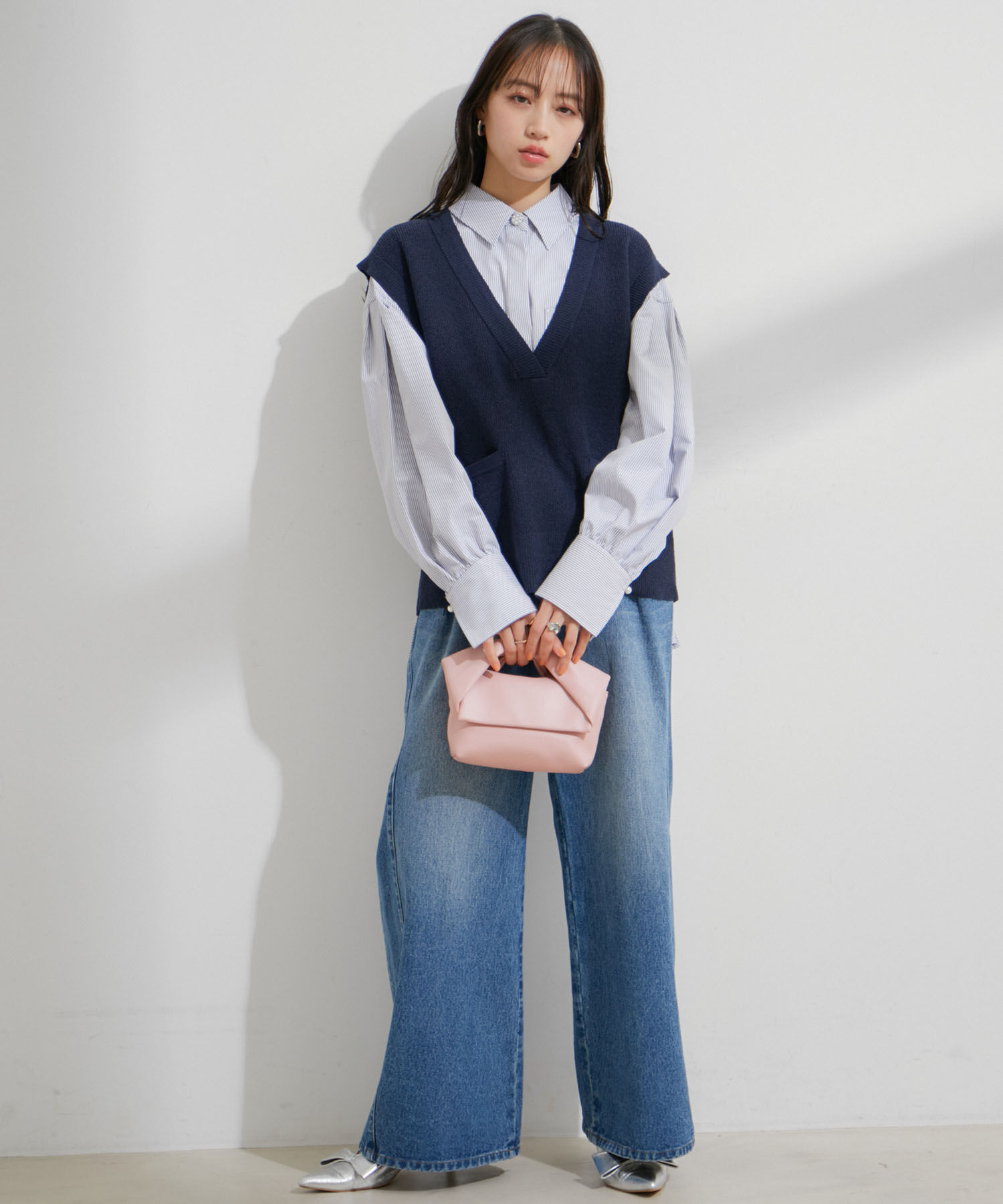 VIS「【2WAY】リボンハンドルミニショルダーバッグ」|ショルダー・メッセンジャー|