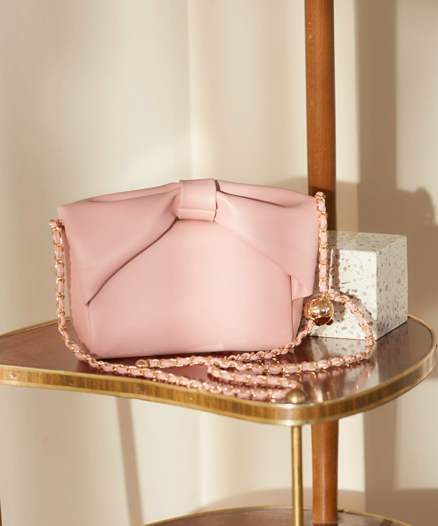 VIS「【2WAY】リボンハンドルミニショルダーバッグ」|ショルダー・メッセンジャー|ピンク(63)