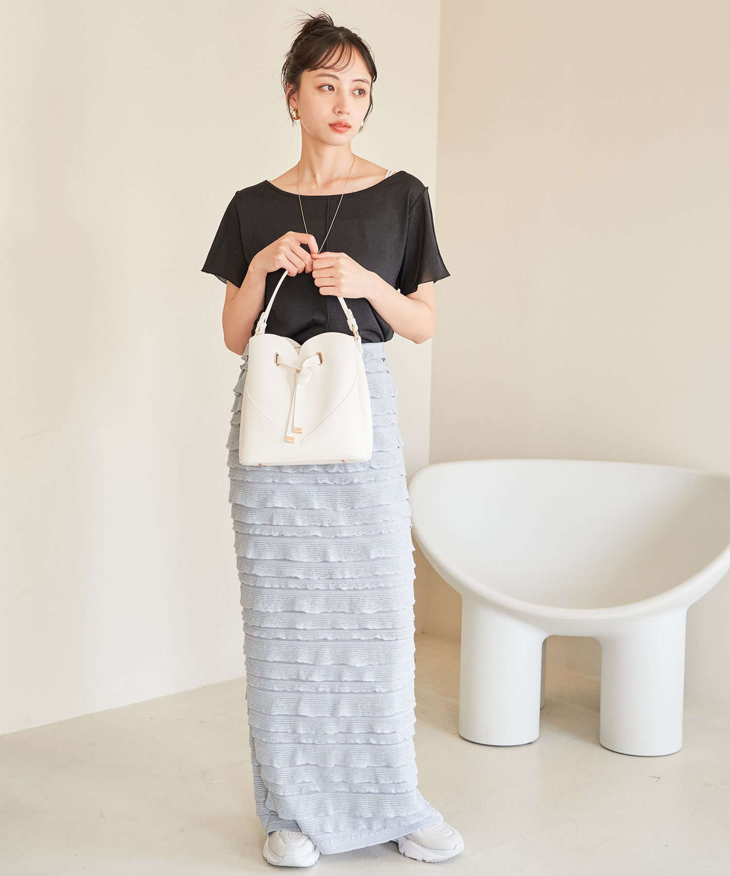 VIS「【追加生産】【2WAY】ハートカットバッグ」|ハンドバッグ|