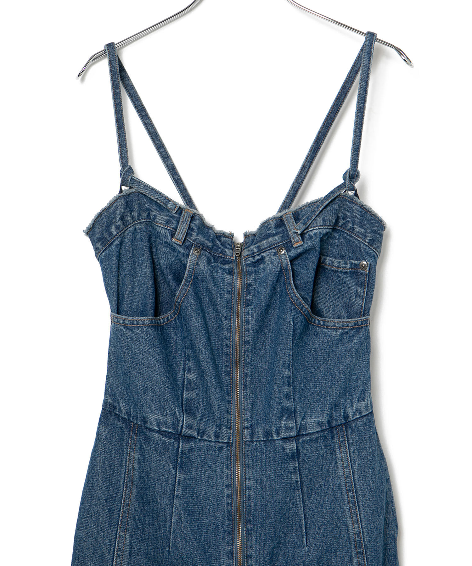 VIS「【CIMARRON】VIS別注リメイクライクデニムドレス」|ワンピース|