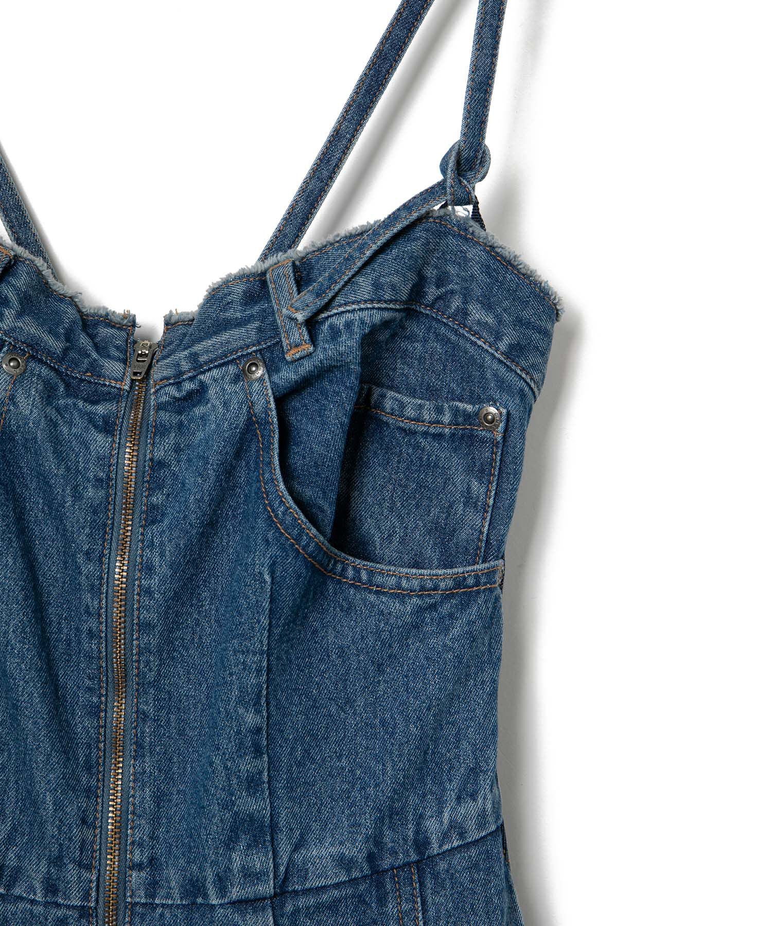 VIS「【CIMARRON】VIS別注リメイクライクデニムドレス」|ワンピース|