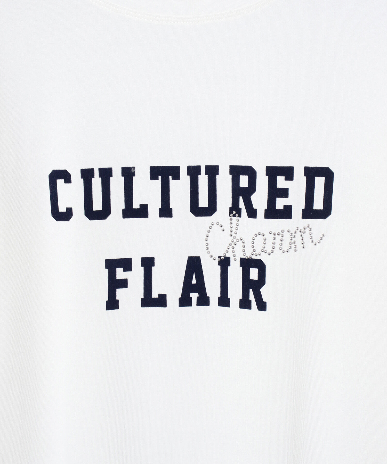 VIS「スタッズ&times;ロゴデザインロングTシャツ」|Tシャツ・カットソー|