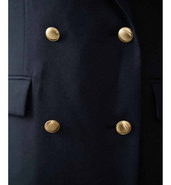 VIS「【美easy】コンフォートツイルWブレスト金ボタンテーラードジャケット【洗える/防シワ/UVケア】」|テーラードジャケット|