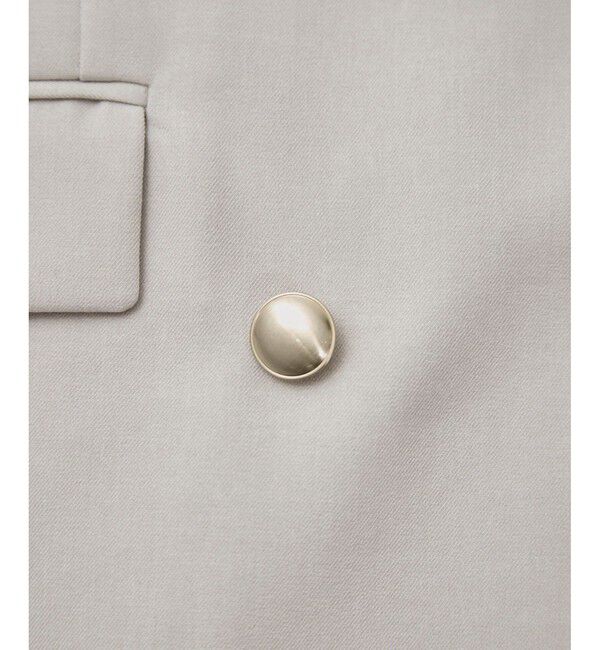 VIS「【美easy】コンフォートツイルWブレスト金ボタンテーラードジャケット【洗える/防シワ/UVケア】」|テーラードジャケット|