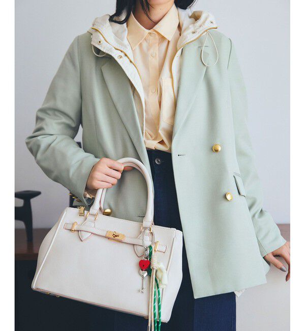 VIS「【美easy】コンフォートツイルWブレスト金ボタンテーラードジャケット【洗える/防シワ/UVケア】」|テーラードジャケット|