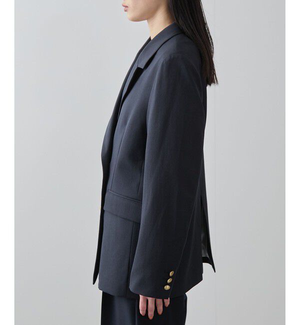 VIS「【美easy】コンフォートツイルWブレスト金ボタンテーラードジャケット【洗える/防シワ/UVケア】」|テーラードジャケット|