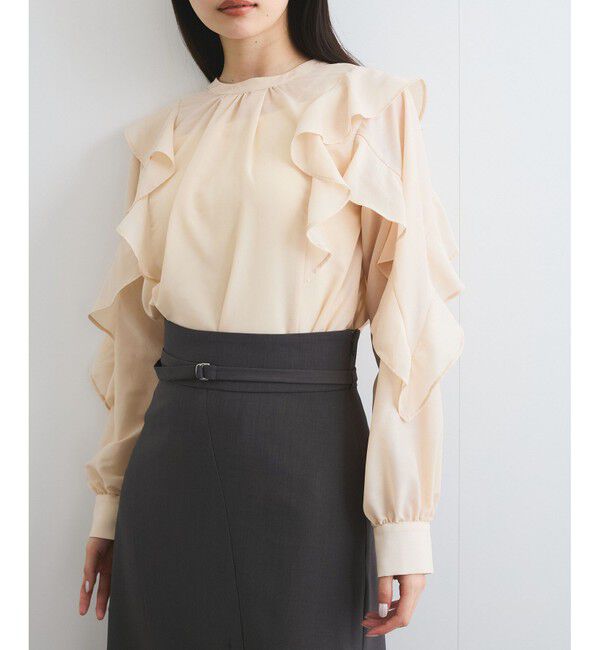 VIS「【前後2WAY】ラッフルフリルブラウス」|シャツ・ブラウス|