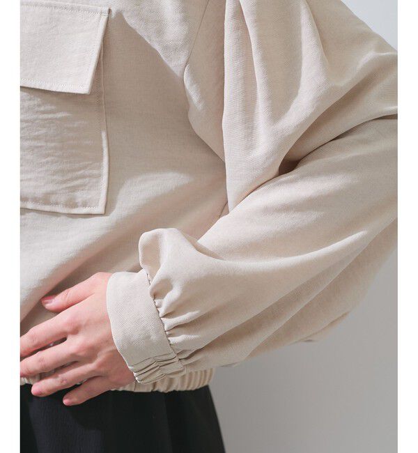 VIS「【WEB限定】気流染めリネンライクダブルポケットブルゾン【防シワ/UVケア/接触冷感/洗える】」|ブルゾン・スタジャン|