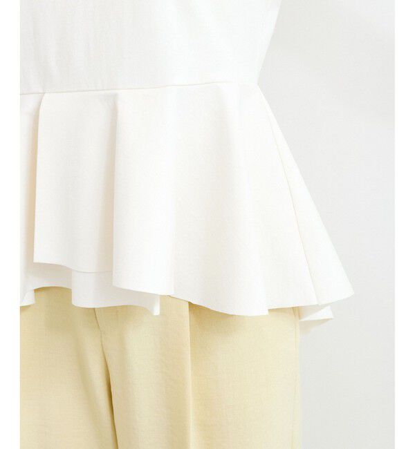 VIS「イレギュラーヘム異素材ドッキングペプラムプルオーバー」|Tシャツ・カットソー|