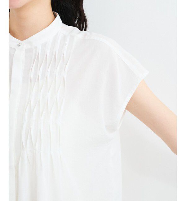 VIS「【接触冷感/洗える】気流染めスモッキングブラウス」|シャツ・ブラウス|