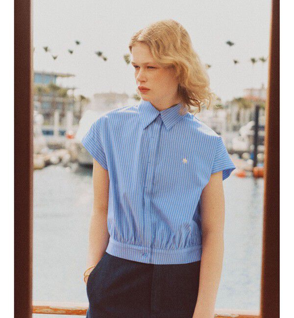 VIS「【POLO BCS】VIS別注フレンチスリーブドローストリングシャツ」|シャツ・ブラウス|