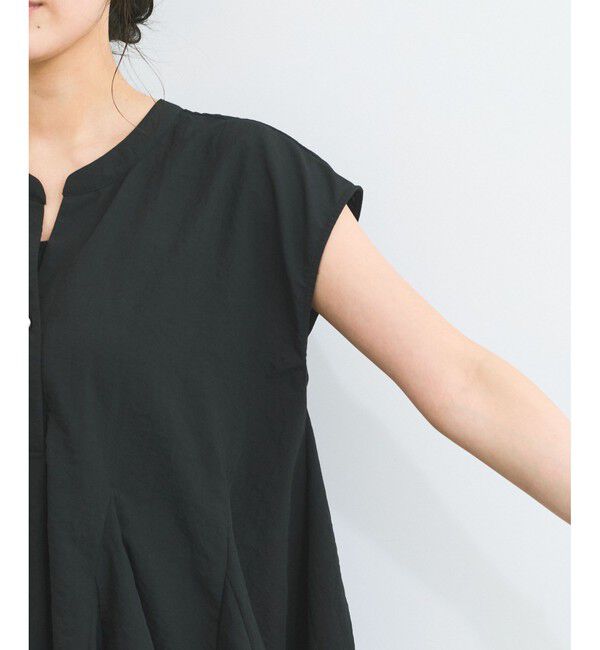 VIS「【防シワ/洗える】スキッパーフレアブラウス」|シャツ・ブラウス|