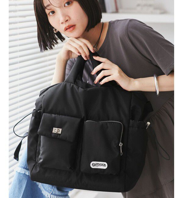 VIS「【OUTDOOR PRODUCTS】VIS別注6ポケット2WAYトート」|トートバッグ|ブラック(01)