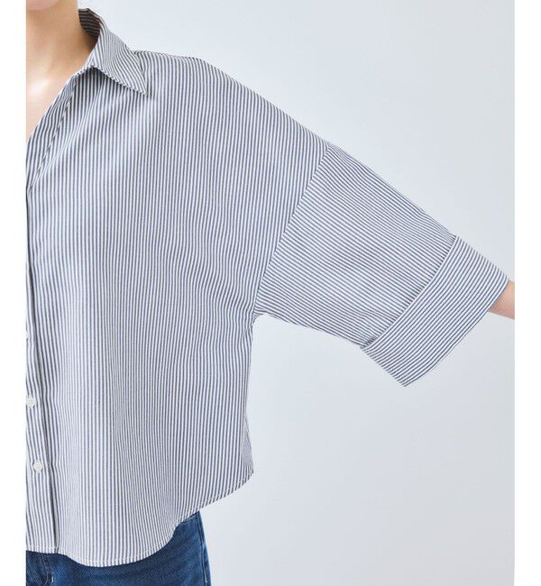 VIS「【WEB限定】スキッパーワイドスリーブシャツ/通勤対応」|シャツ・ブラウス|