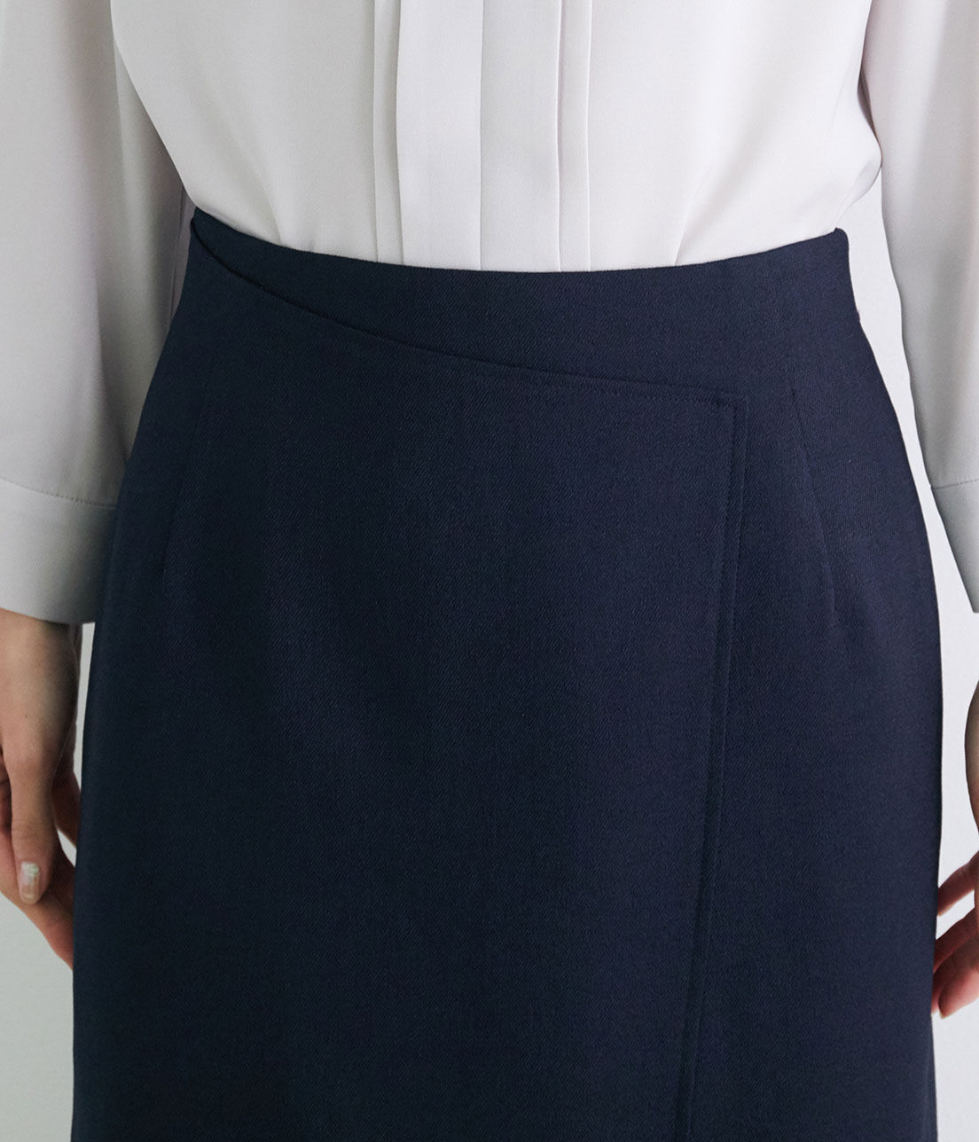 Rope&rsquo;Picnic「【UVカット＆マシンウォッシャブル】リネンライクラップスカート」|スカート|