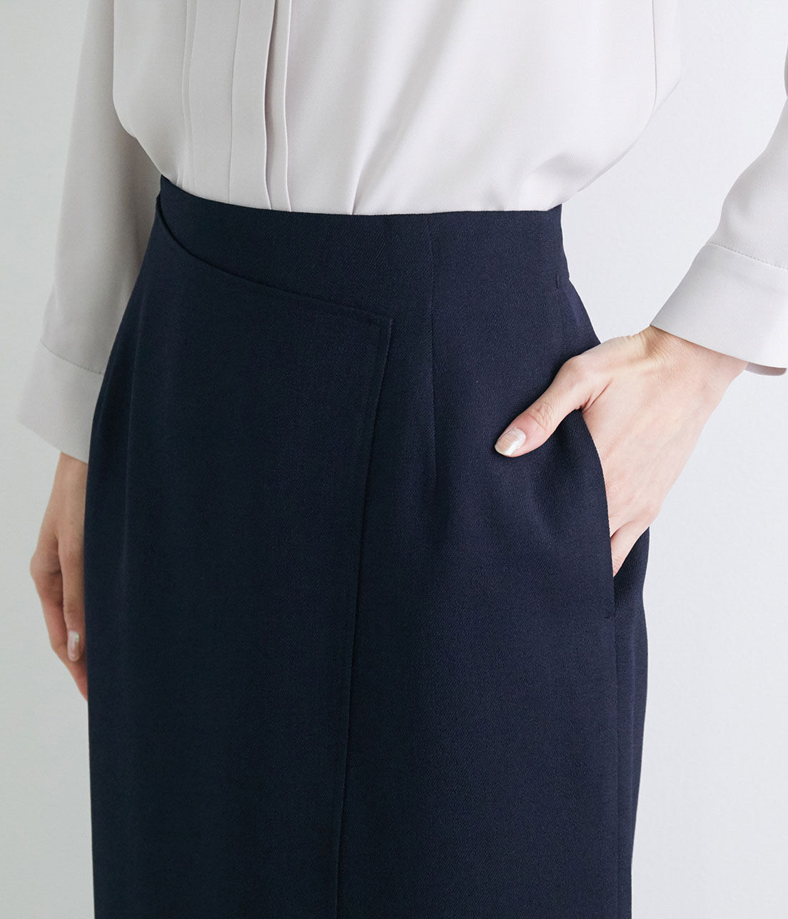 Rope&rsquo;Picnic「【UVカット＆マシンウォッシャブル】リネンライクラップスカート」|スカート|