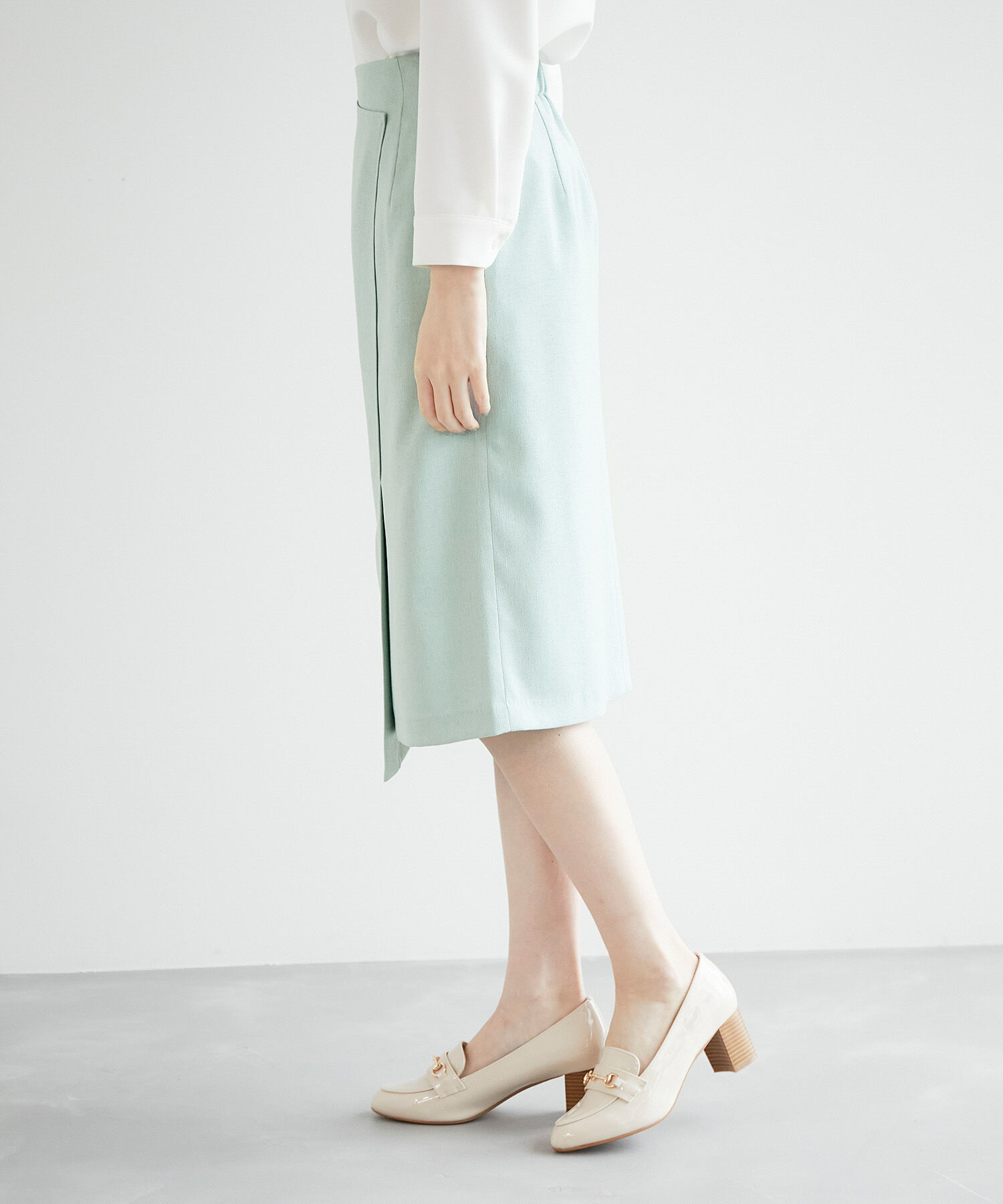 Rope&rsquo;Picnic「【UVカット＆マシンウォッシャブル】リネンライクラップスカート」|スカート|