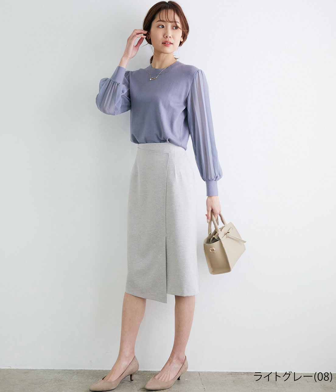 Rope&rsquo;Picnic「【UVカット＆マシンウォッシャブル】リネンライクラップスカート」|スカート|