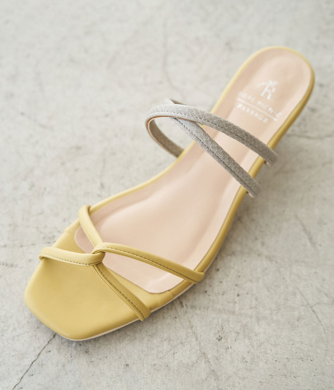 ROPE PICNIC PASSAGE「ダブルクロスキトゥンヒールミュール」|サンダル|