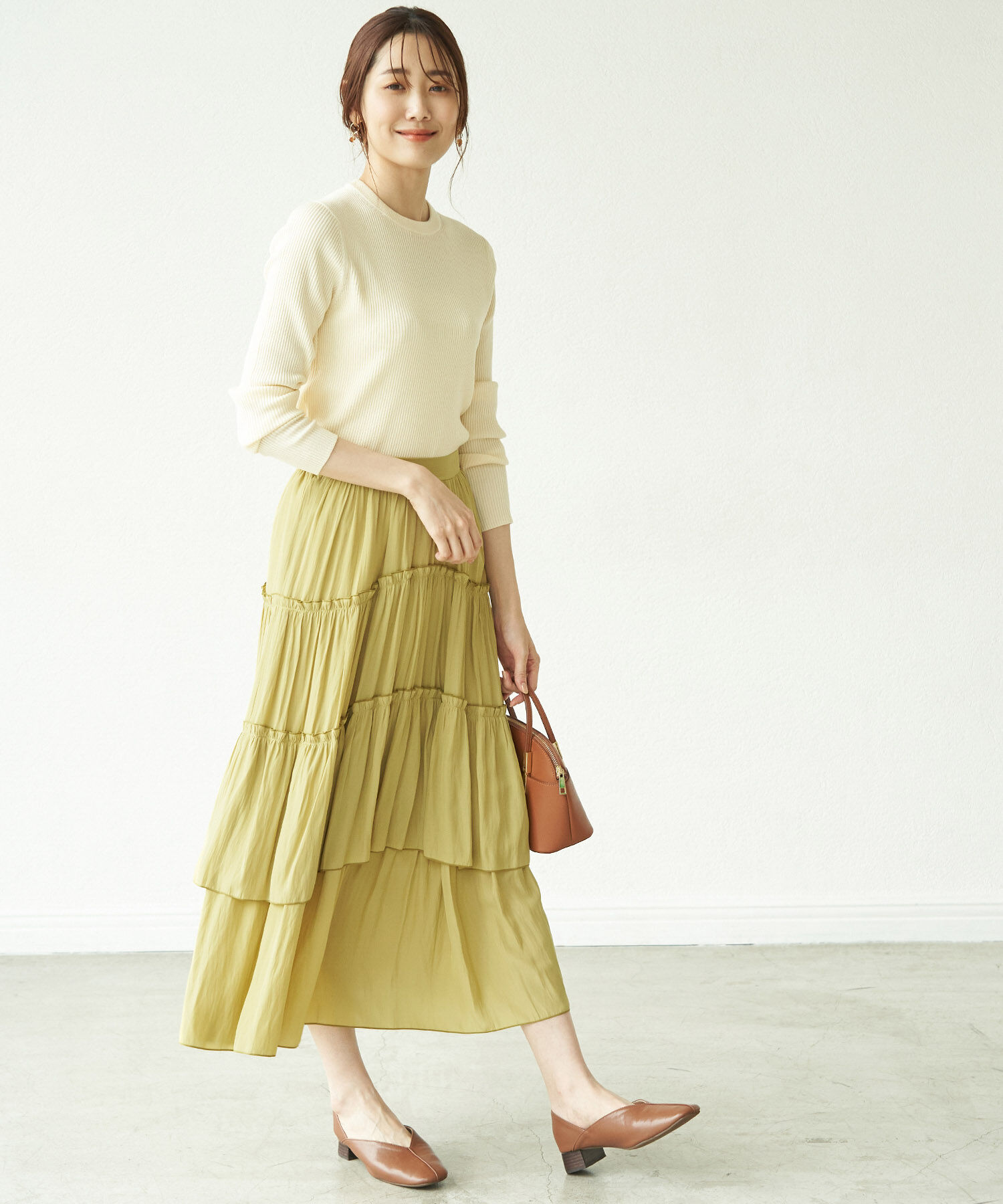 Rope&rsquo;Picnic「ティアードフリルスカート」|スカート|