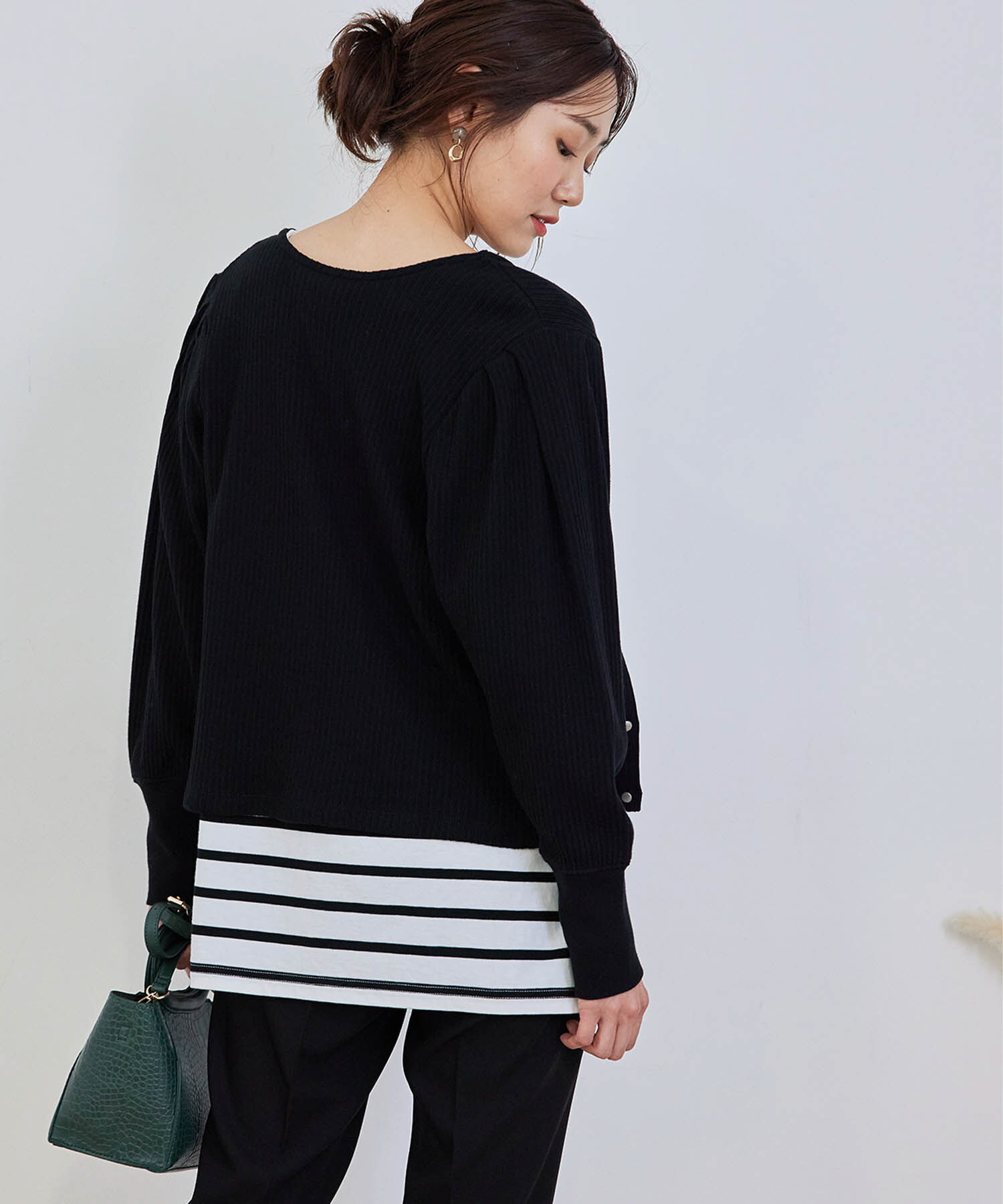 Rope&rsquo;Picnic「【2WAY】カットテレコカーディガン」|カーディガン|