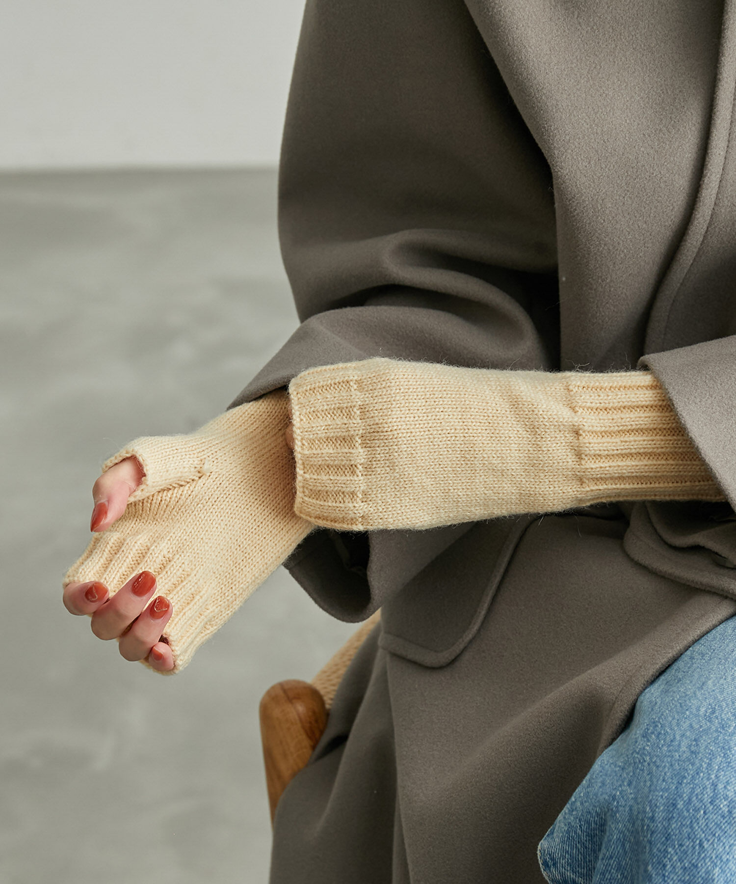 ROPE PICNIC PASSAGE「ウールミックスニットグローブ」|手袋|キナリ系(17)