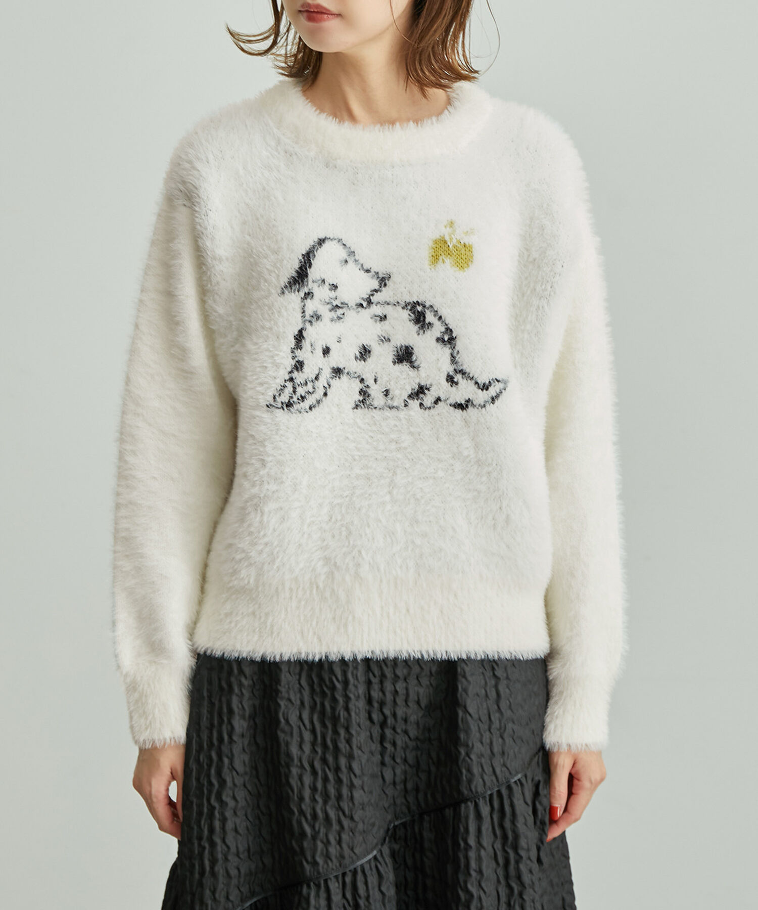 Rope&rsquo;Picnic「ドッグモチーフジャガードニット」|ニット・セーター|