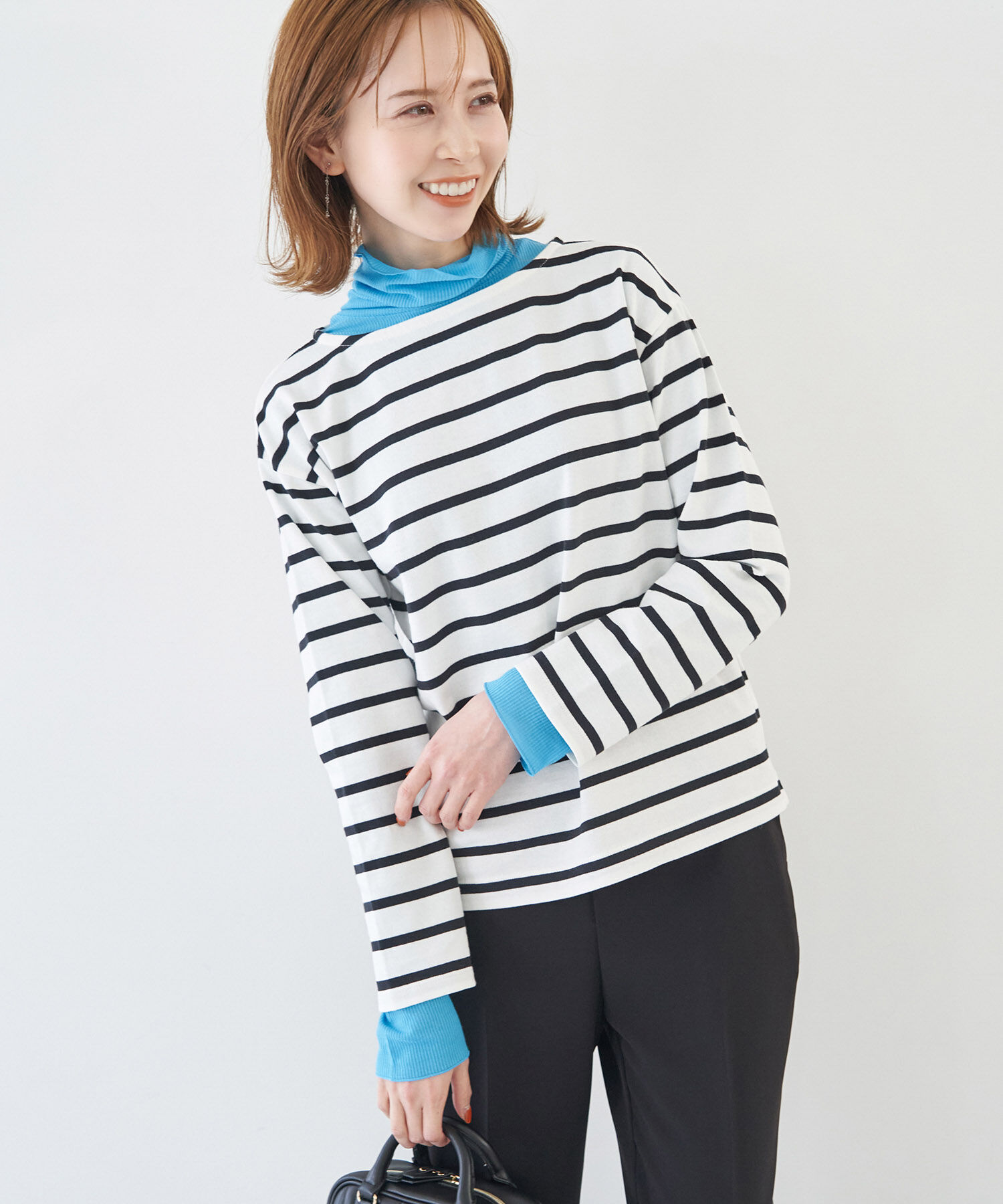 Rope&rsquo;Picnic「リンクコーデ/フレンチボーダートップス」|Tシャツ・カットソー|