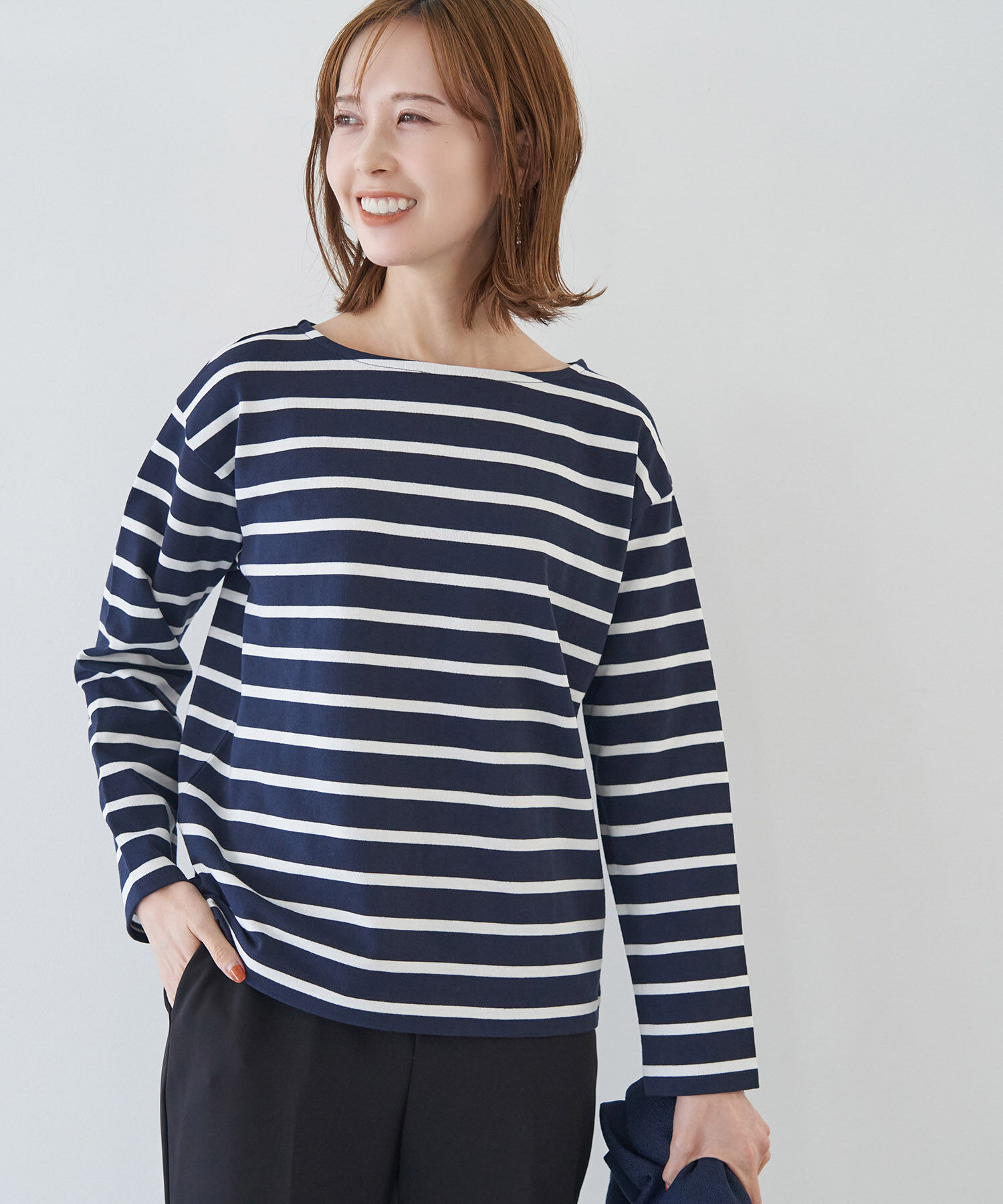 Rope&rsquo;Picnic「リンクコーデ/フレンチボーダートップス」|Tシャツ・カットソー|