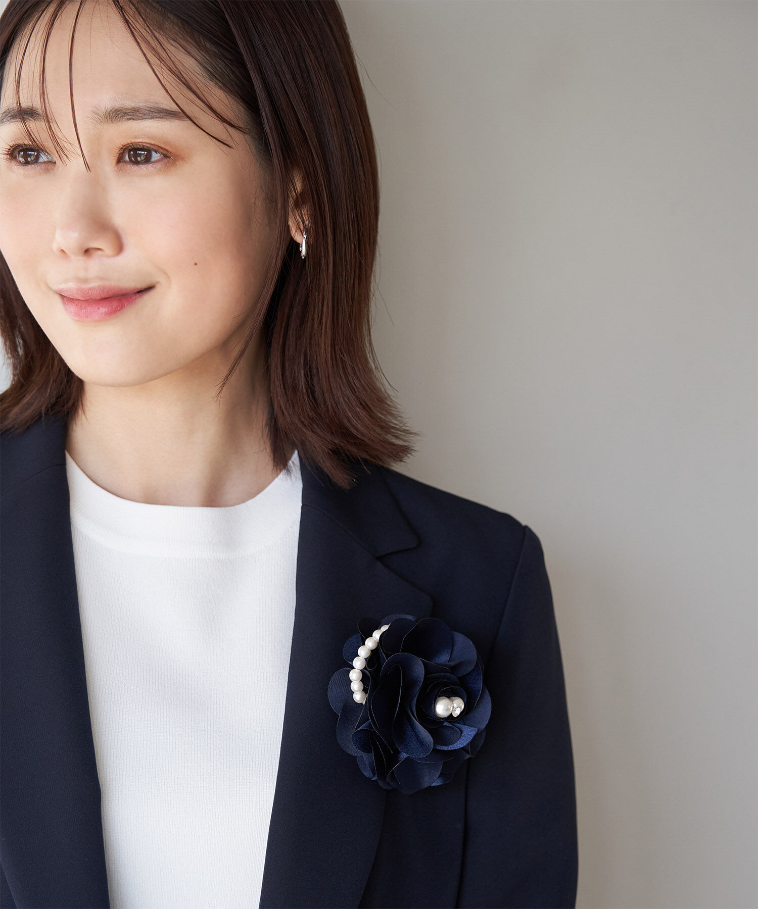 ROPE PICNIC PASSAGE「シャイニーフラワーパールコサージュ」|ブローチ・コサージュ|