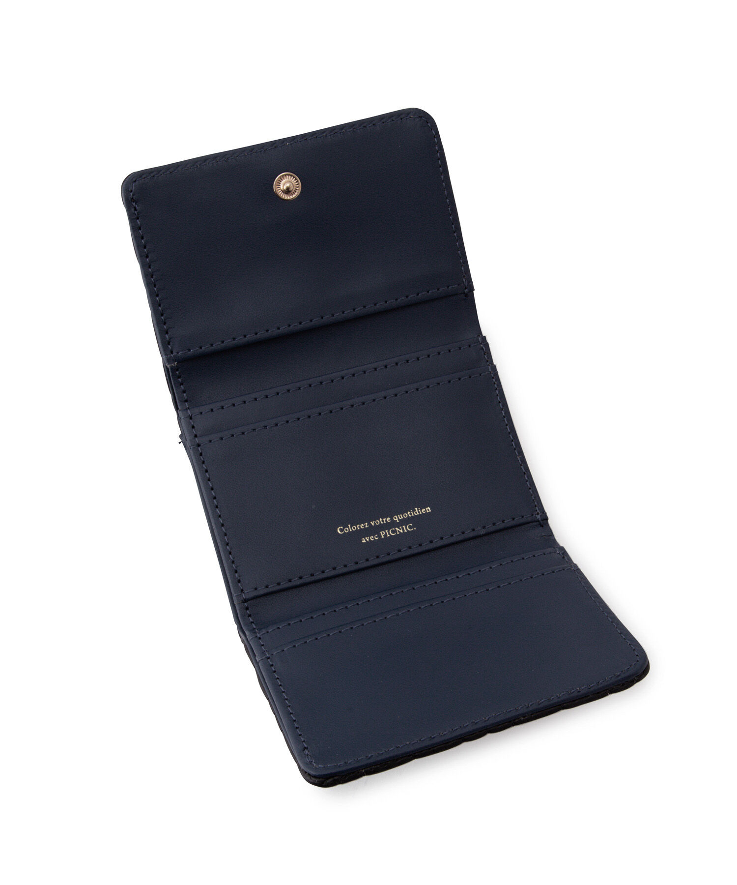 ROPE PICNIC PASSAGE「がま口キルティング三つ折りミニウォレット」|財布|