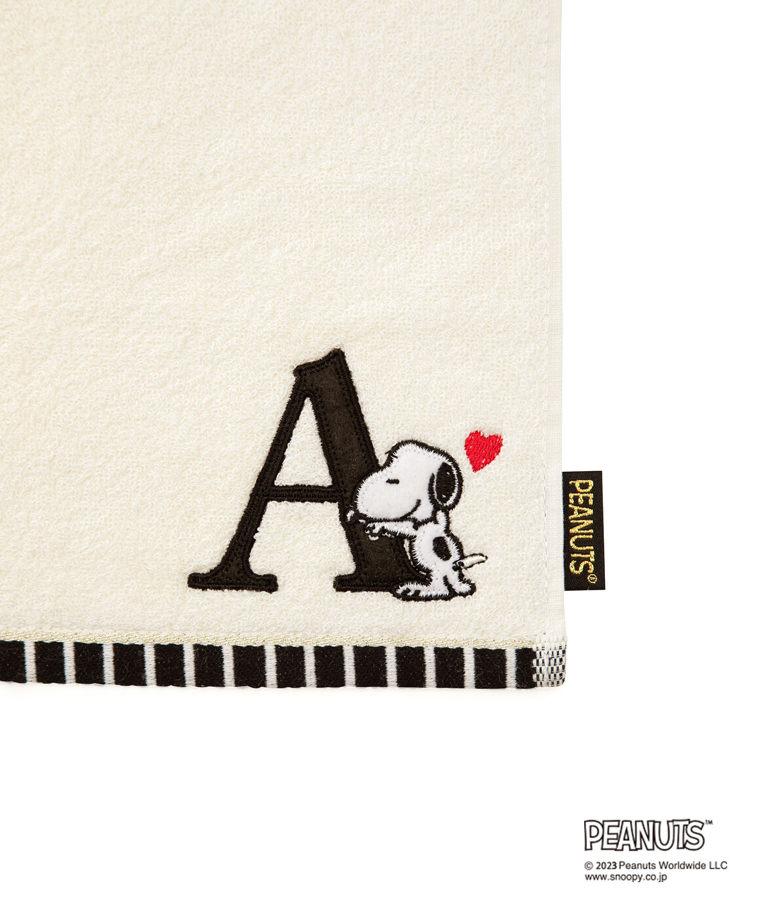 ROPE PICNIC PASSAGE「【PEANUTS】スヌーピーイニシャルミニタオル」|ハンカチ|