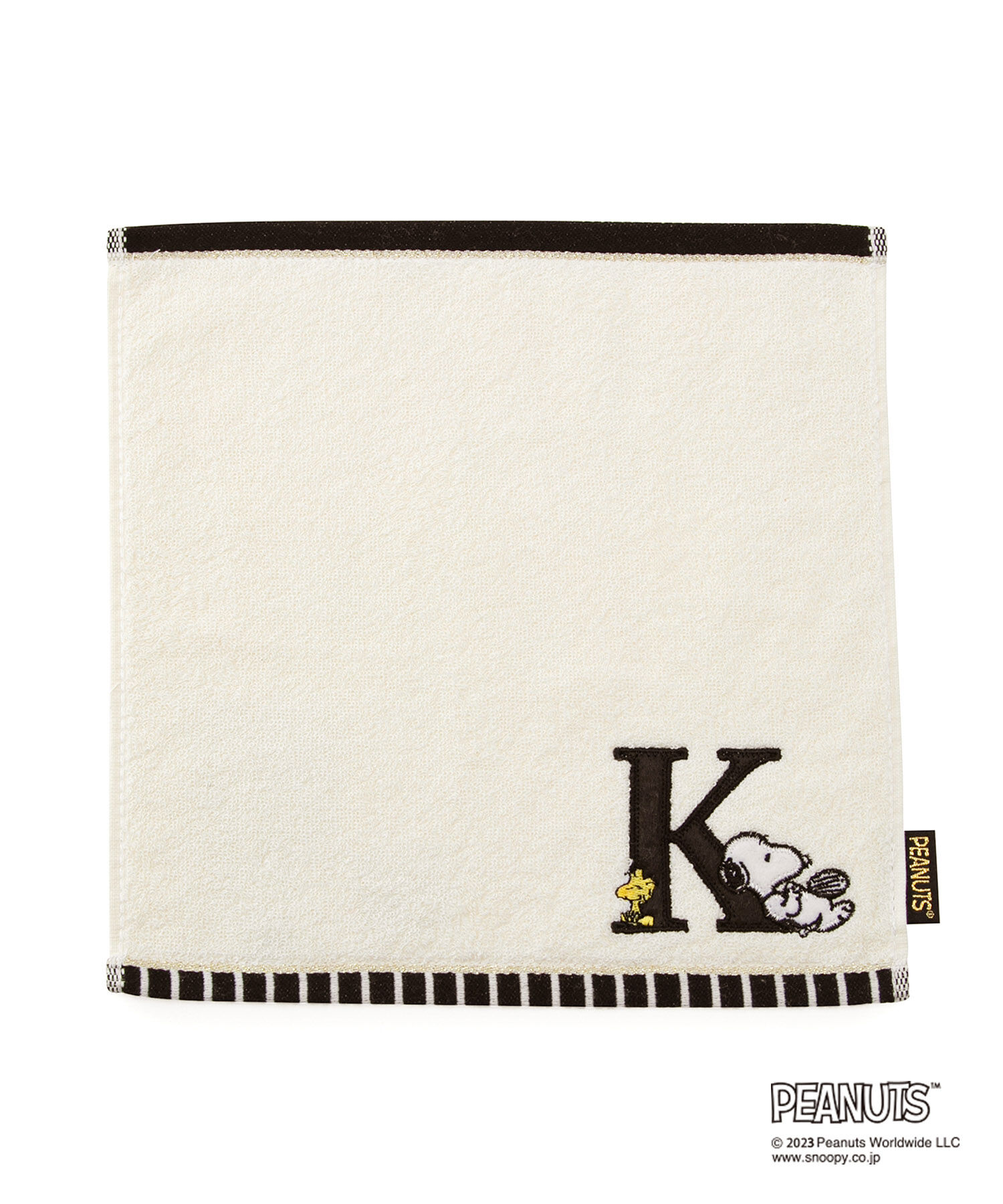 ROPE PICNIC PASSAGE「【PEANUTS】スヌーピーイニシャルミニタオル」|ハンカチ|ホワイト系(11)