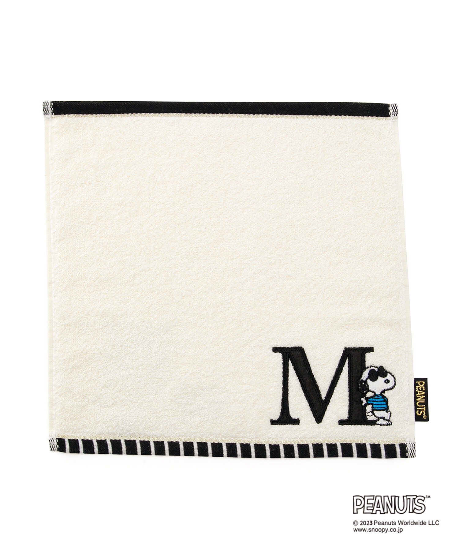 ROPE PICNIC PASSAGE「【PEANUTS】スヌーピーイニシャルミニタオル」|ハンカチ|ホワイト系(12)