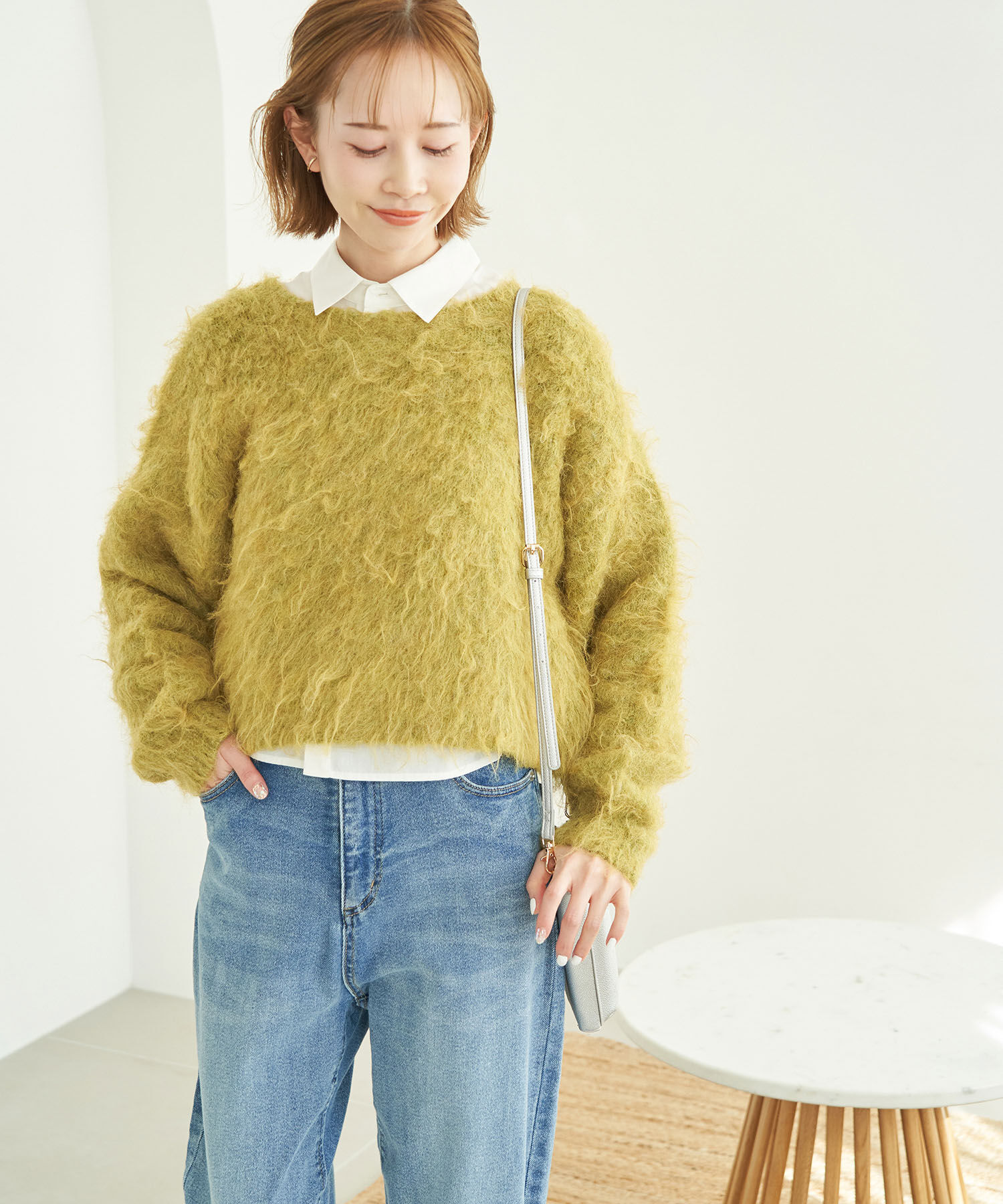 Rope&rsquo;Picnic「【一部店舗限定】2WAY/MIX起毛ヤーンカーディガン」|カーディガン|