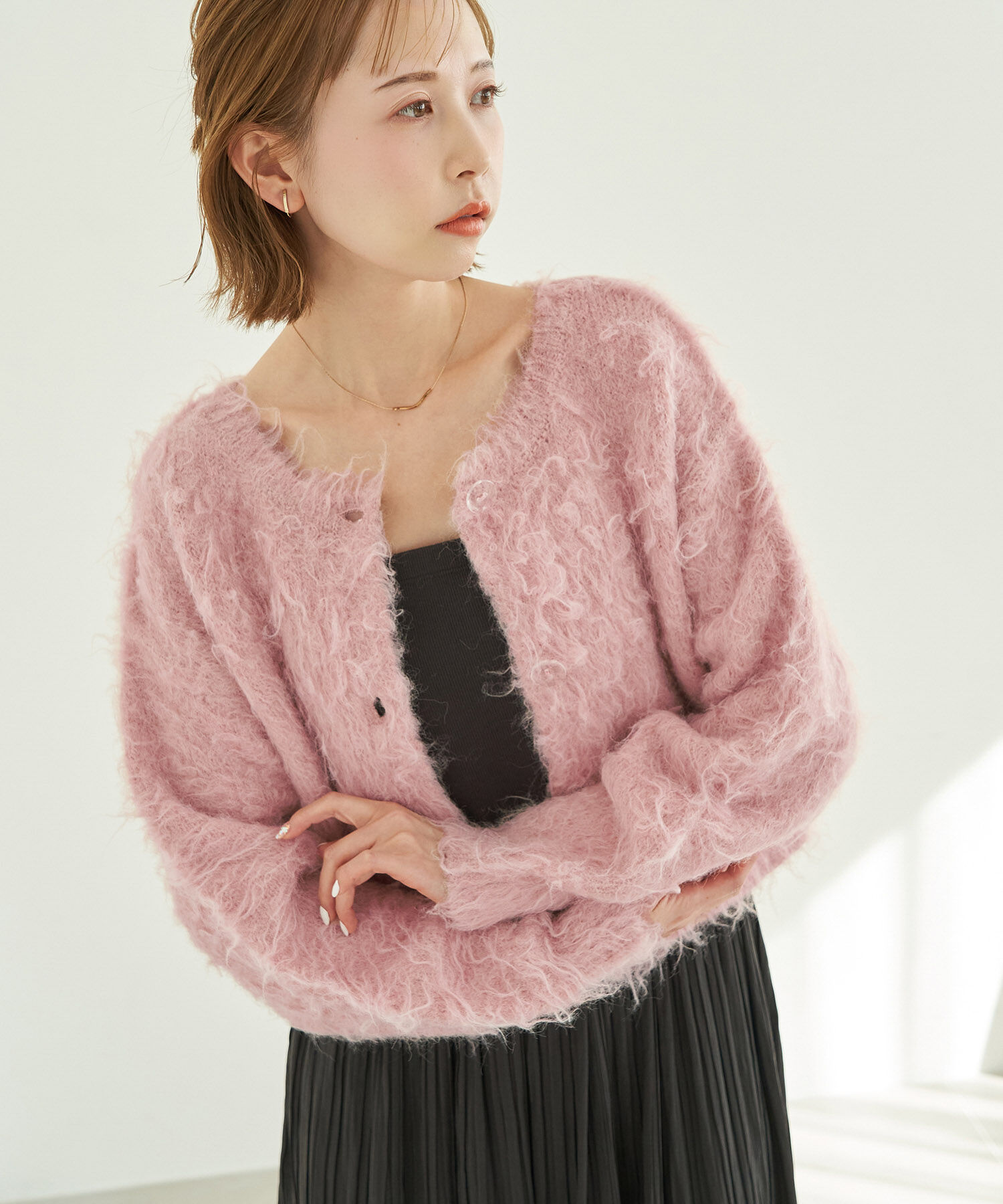 Rope&rsquo;Picnic「【一部店舗限定】2WAY/MIX起毛ヤーンカーディガン」|カーディガン|