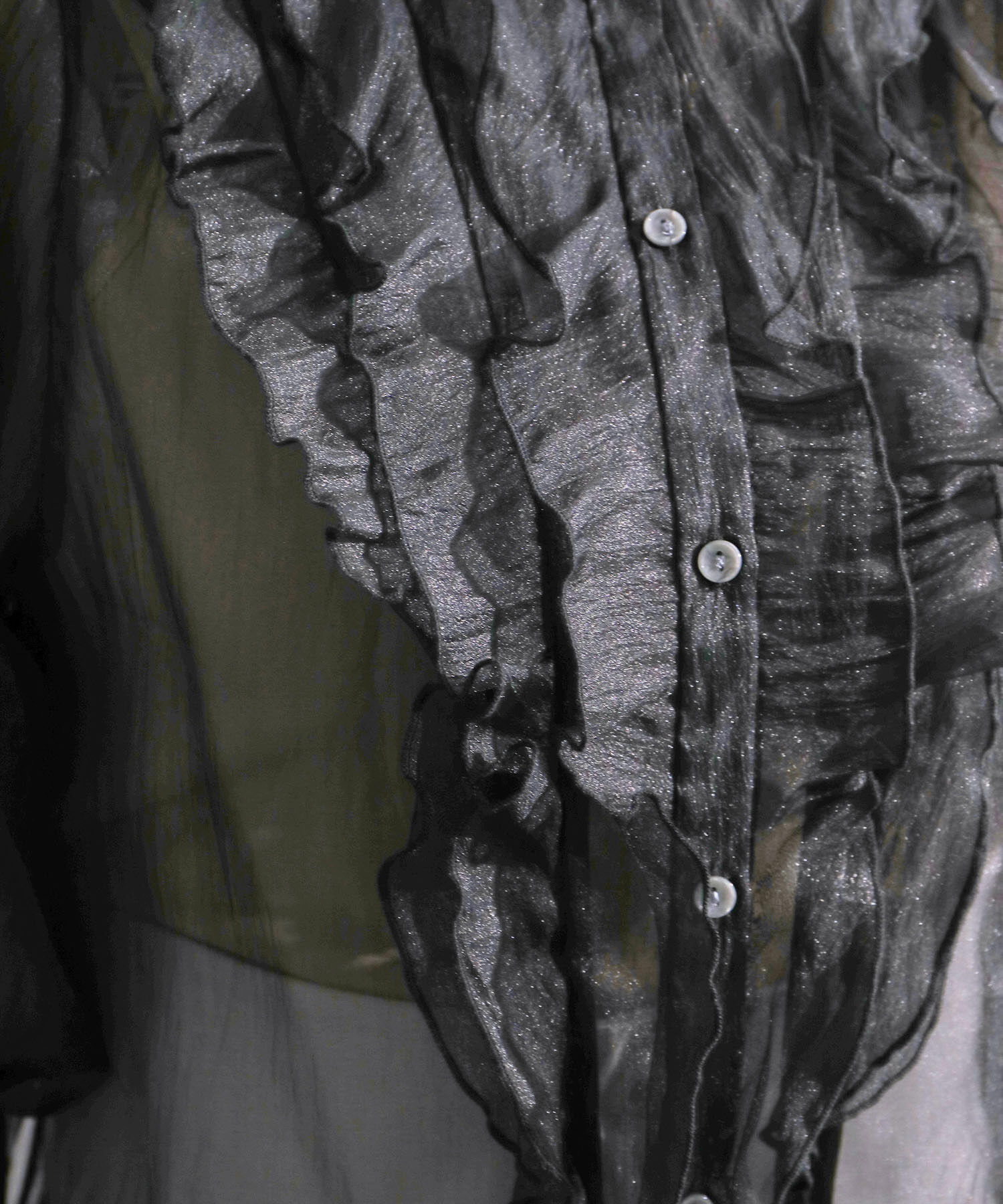 Rope&rsquo;Picnic「【WEB限定】シアーフリルハーフスリーブブラウス」|シャツ・ブラウス|