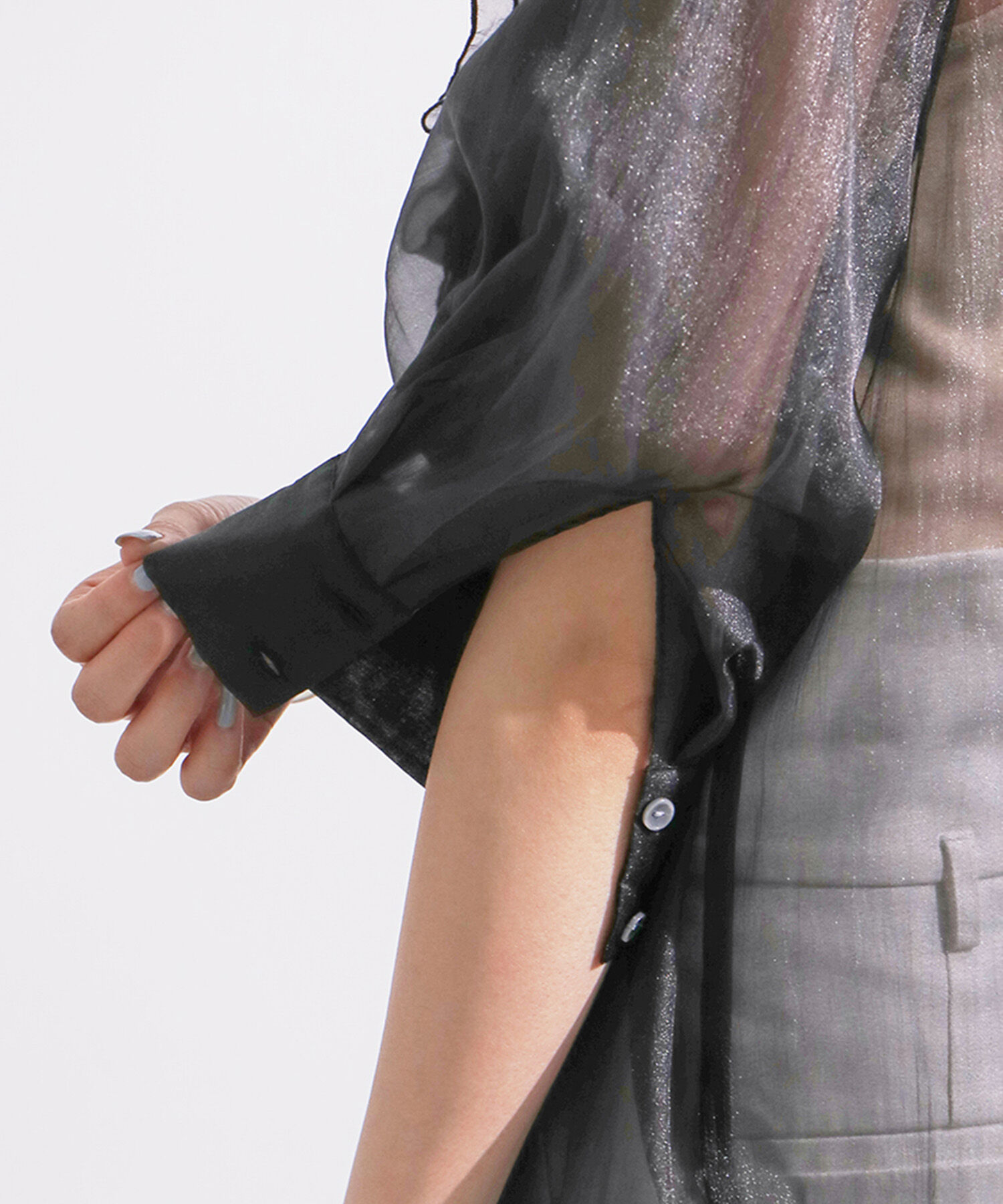 Rope&rsquo;Picnic「【WEB限定】シアーフリルハーフスリーブブラウス」|シャツ・ブラウス|