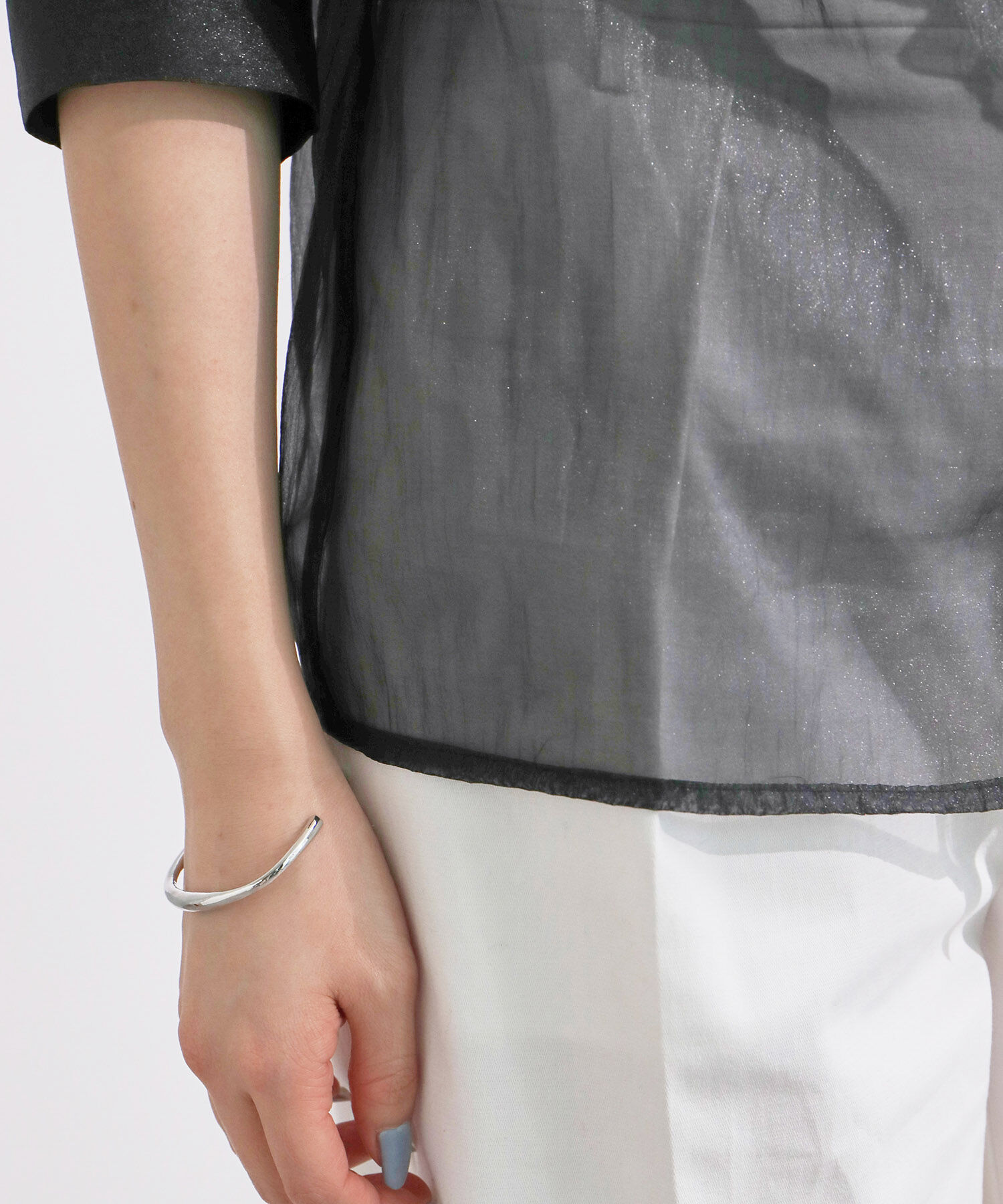 Rope&rsquo;Picnic「【WEB限定】シアーフリルハーフスリーブブラウス」|シャツ・ブラウス|