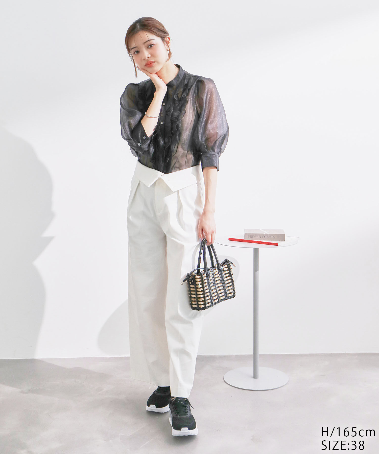 Rope&rsquo;Picnic「【WEB限定】シアーフリルハーフスリーブブラウス」|シャツ・ブラウス|