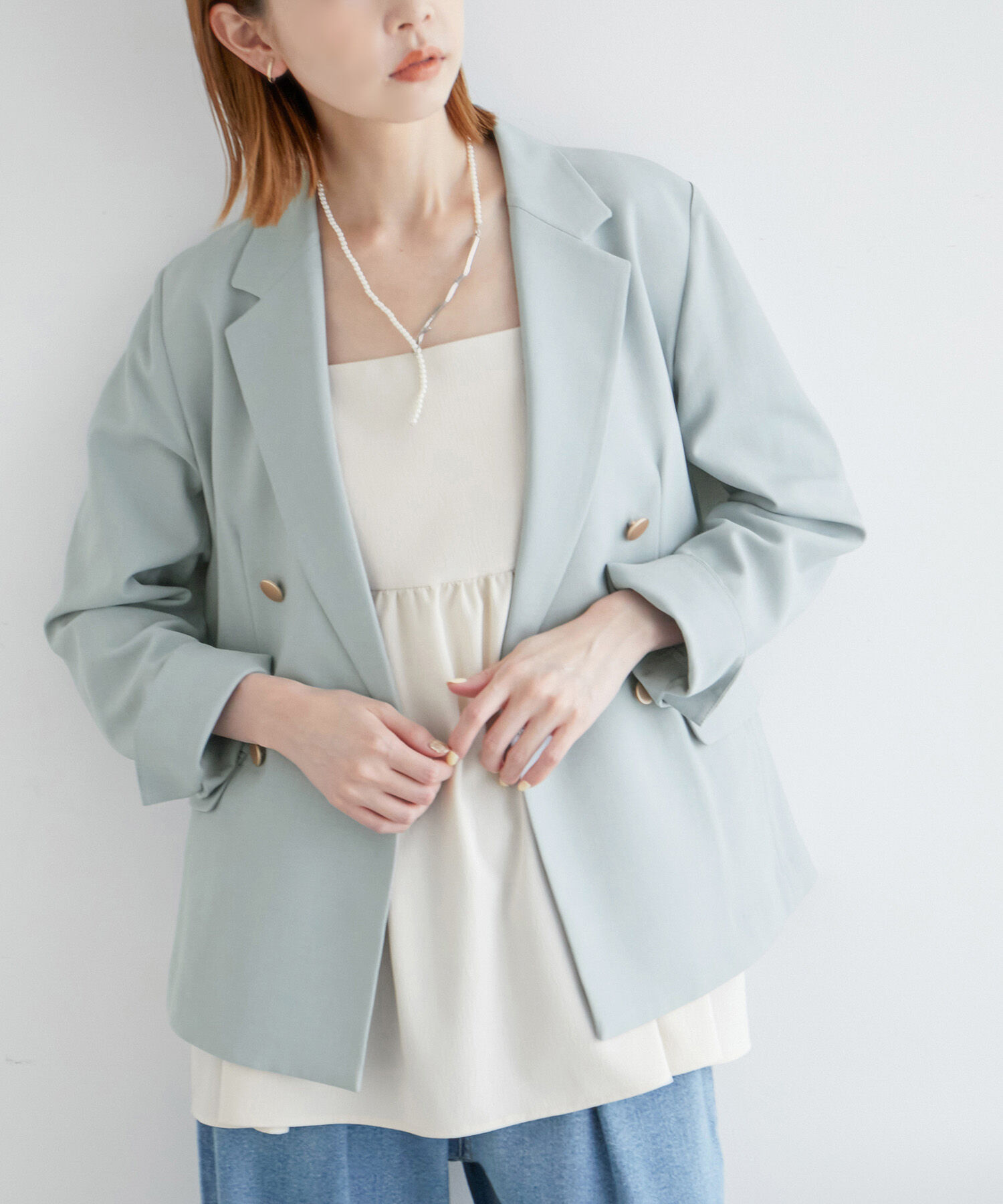 Rope&rsquo;Picnic「【ご好評につき追加生産】金ボタンジャケット/UVカット・接触冷感・セットアップ対応・リンクコーデ」|テーラードジャケット|