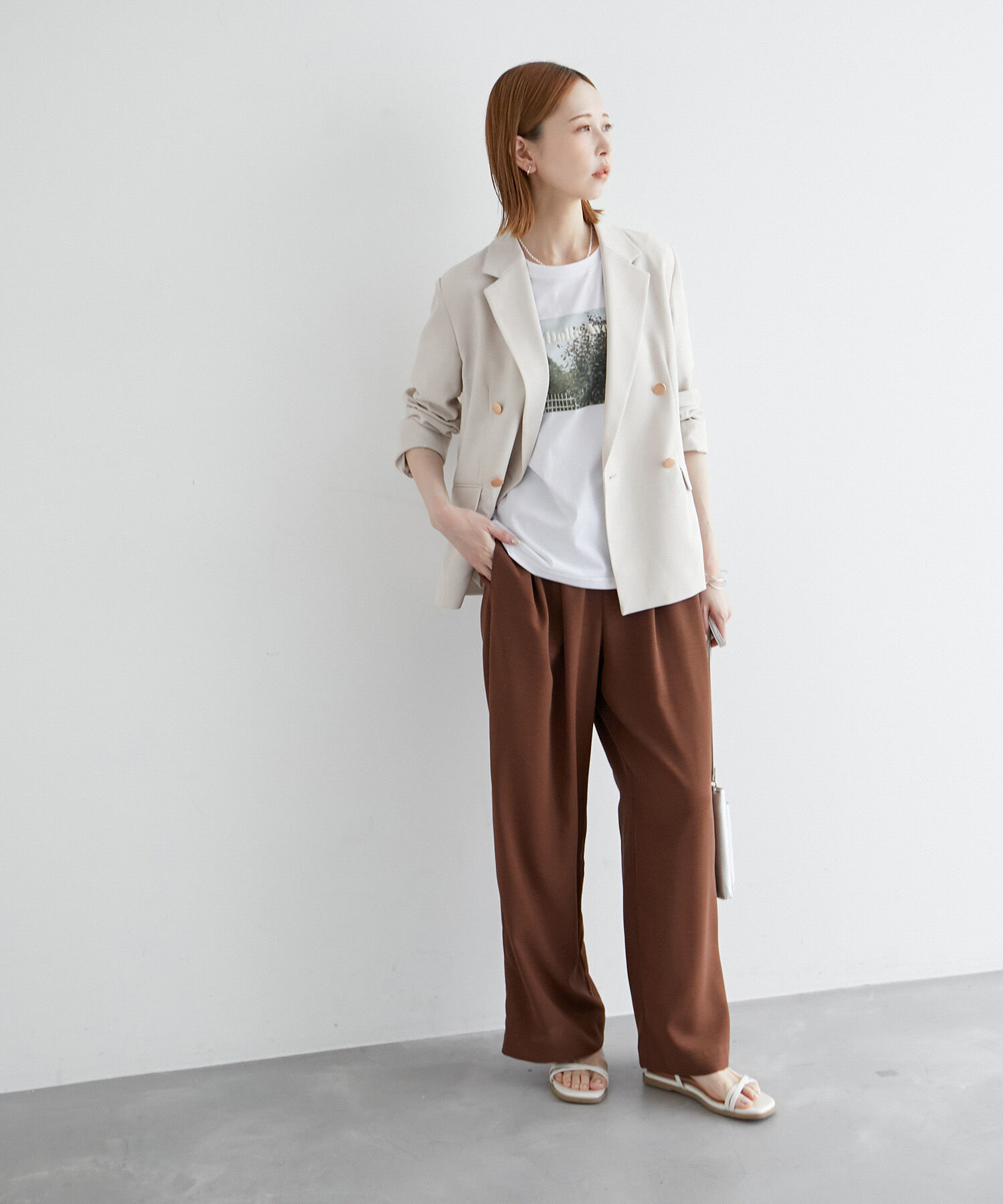 Rope&rsquo;Picnic「【ご好評につき追加生産】金ボタンジャケット/UVカット・接触冷感・セットアップ対応・リンクコーデ」|テーラードジャケット|