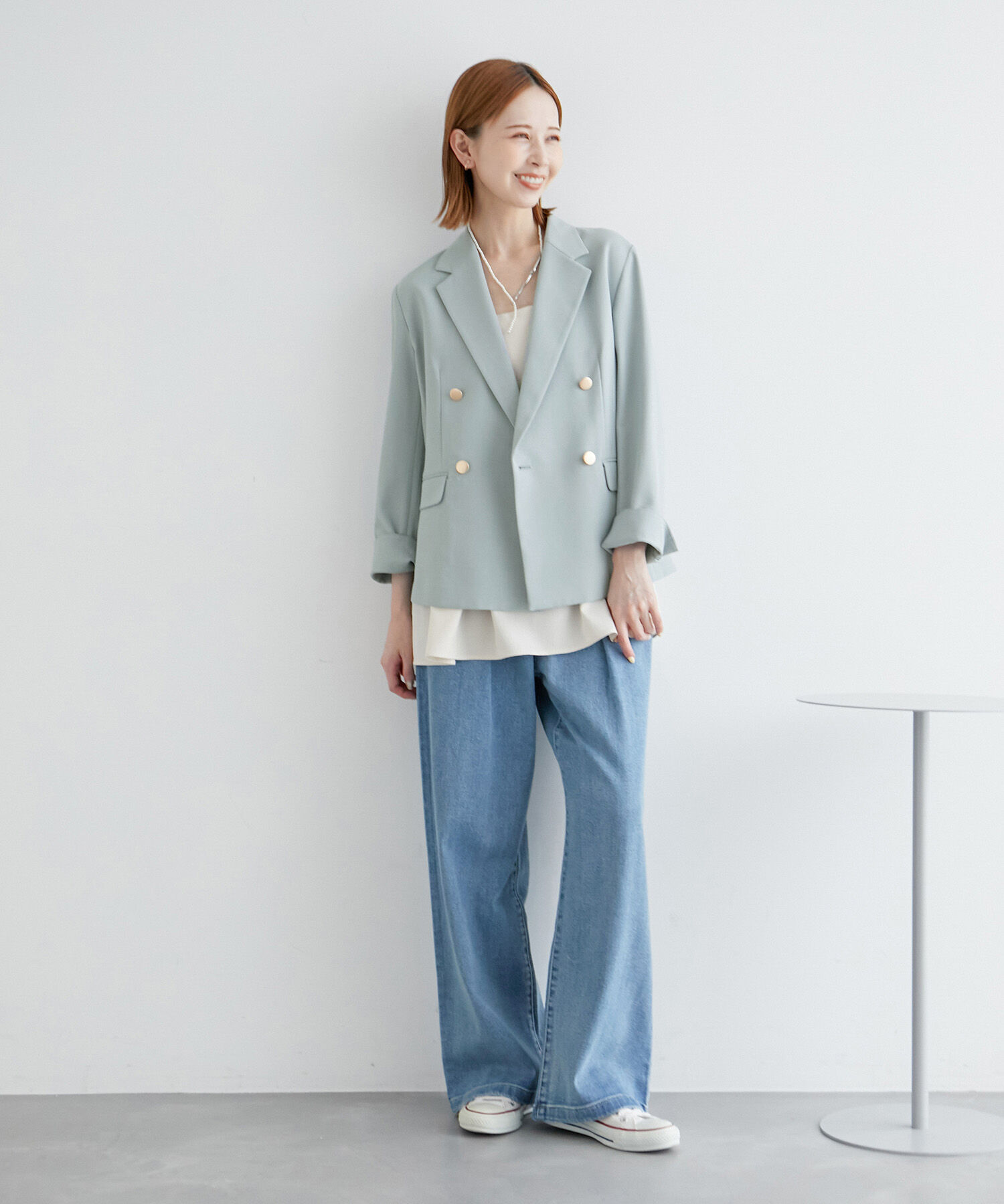 Rope&rsquo;Picnic「【ご好評につき追加生産】金ボタンジャケット/UVカット・接触冷感・セットアップ対応・リンクコーデ」|テーラードジャケット|