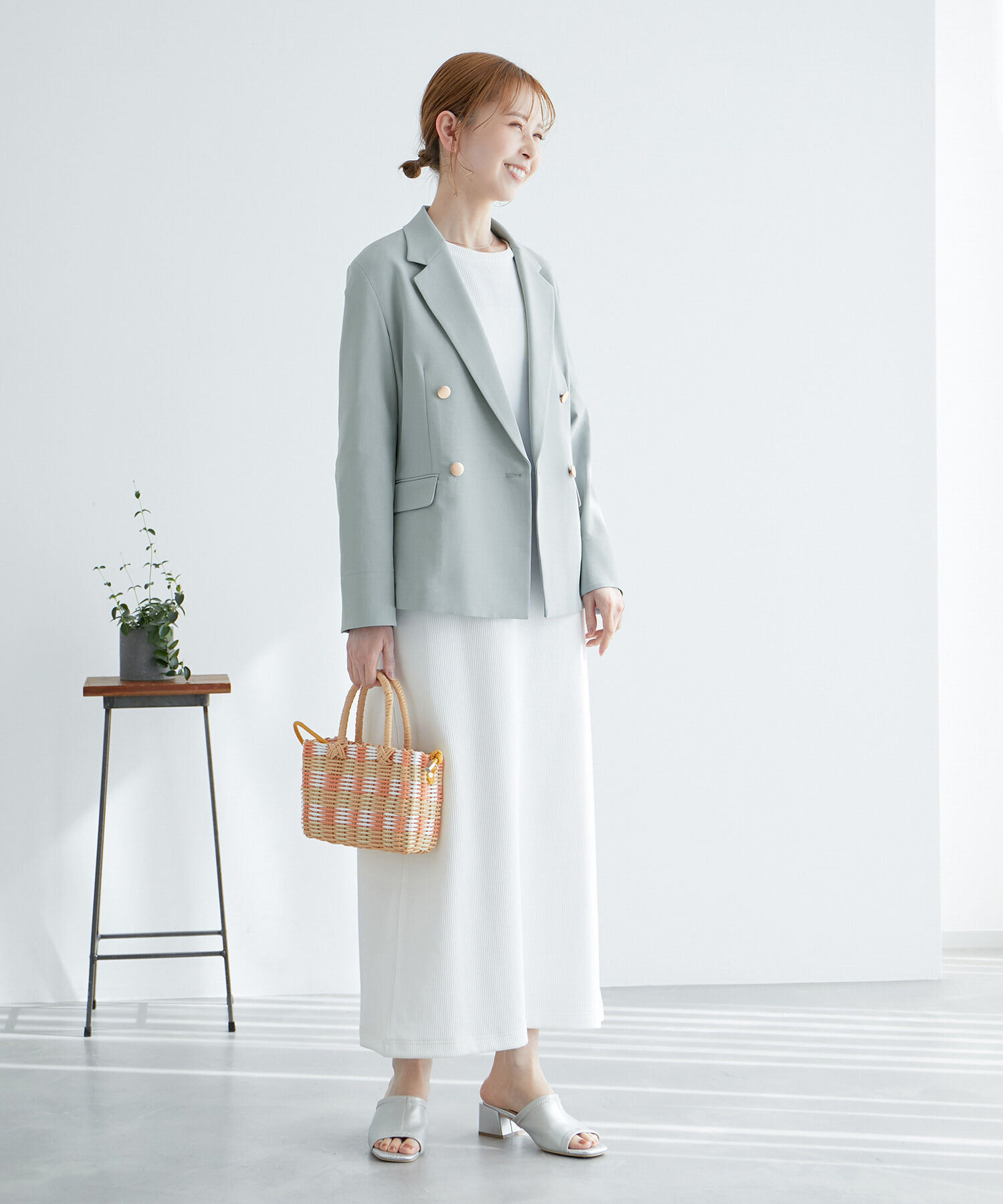 Rope&rsquo;Picnic「【ご好評につき追加生産】金ボタンジャケット/UVカット・接触冷感・セットアップ対応・リンクコーデ」|テーラードジャケット|