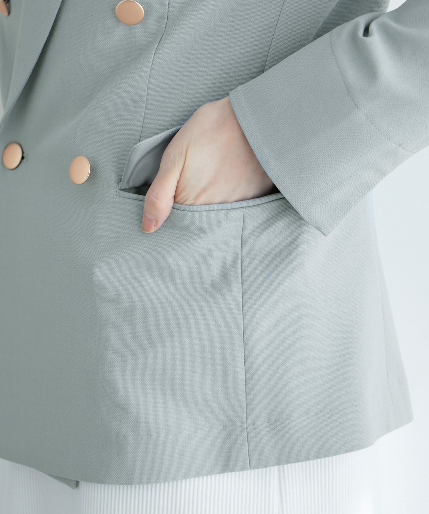 Rope&rsquo;Picnic「【ご好評につき追加生産】金ボタンジャケット/UVカット・接触冷感・セットアップ対応・リンクコーデ」|テーラードジャケット|