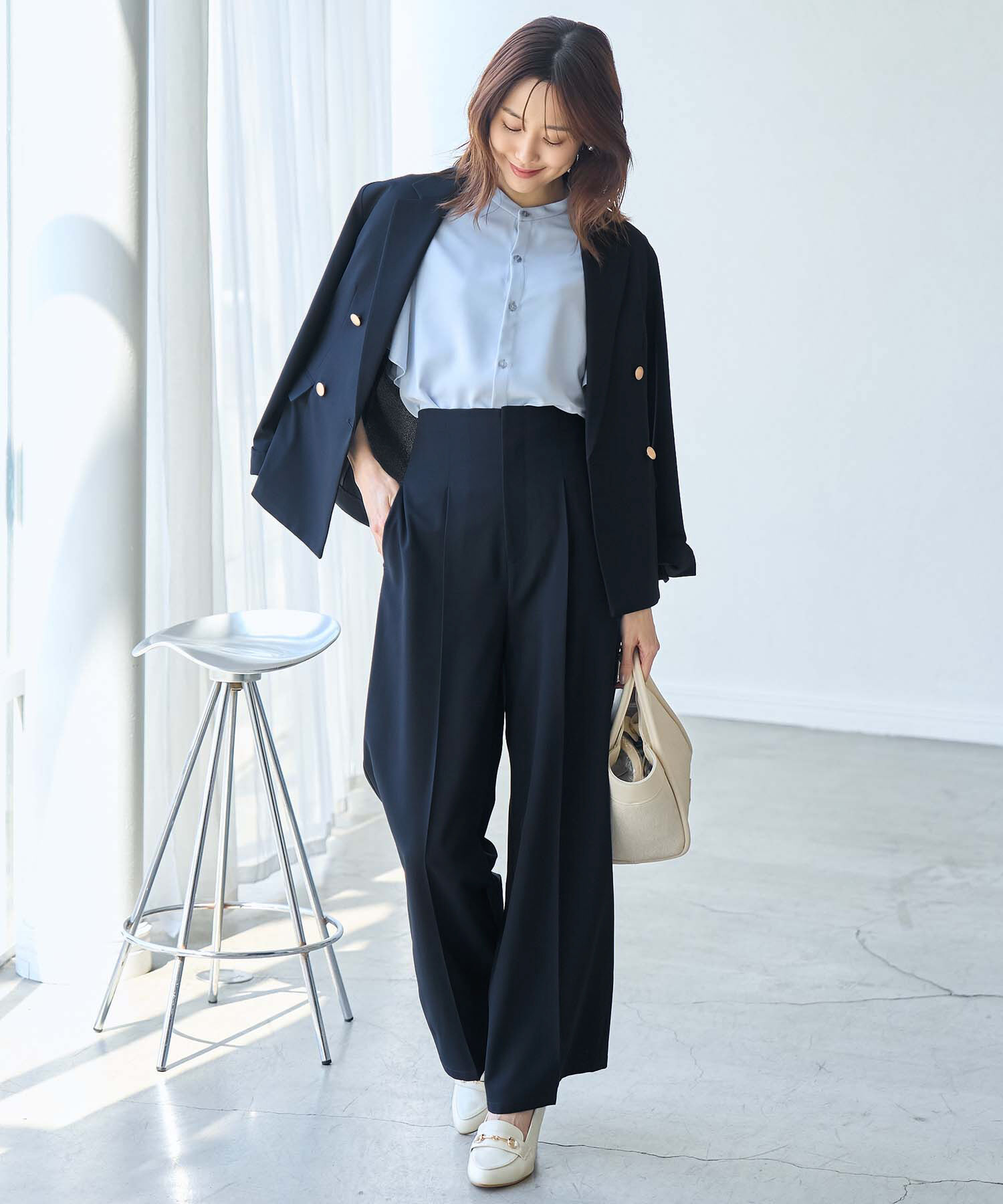 Rope&rsquo;Picnic「【ご好評につき追加生産】金ボタンジャケット/UVカット・接触冷感・セットアップ対応・リンクコーデ」|テーラードジャケット|