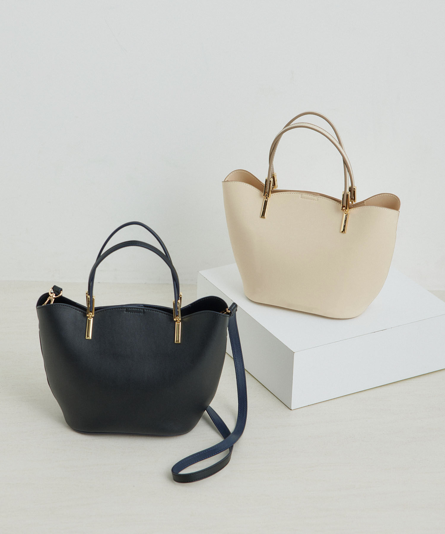 ROPE PICNIC PASSAGE「軽量レクタンスカラップミドルトート＆ショルダーバッグ」|トートバッグ|