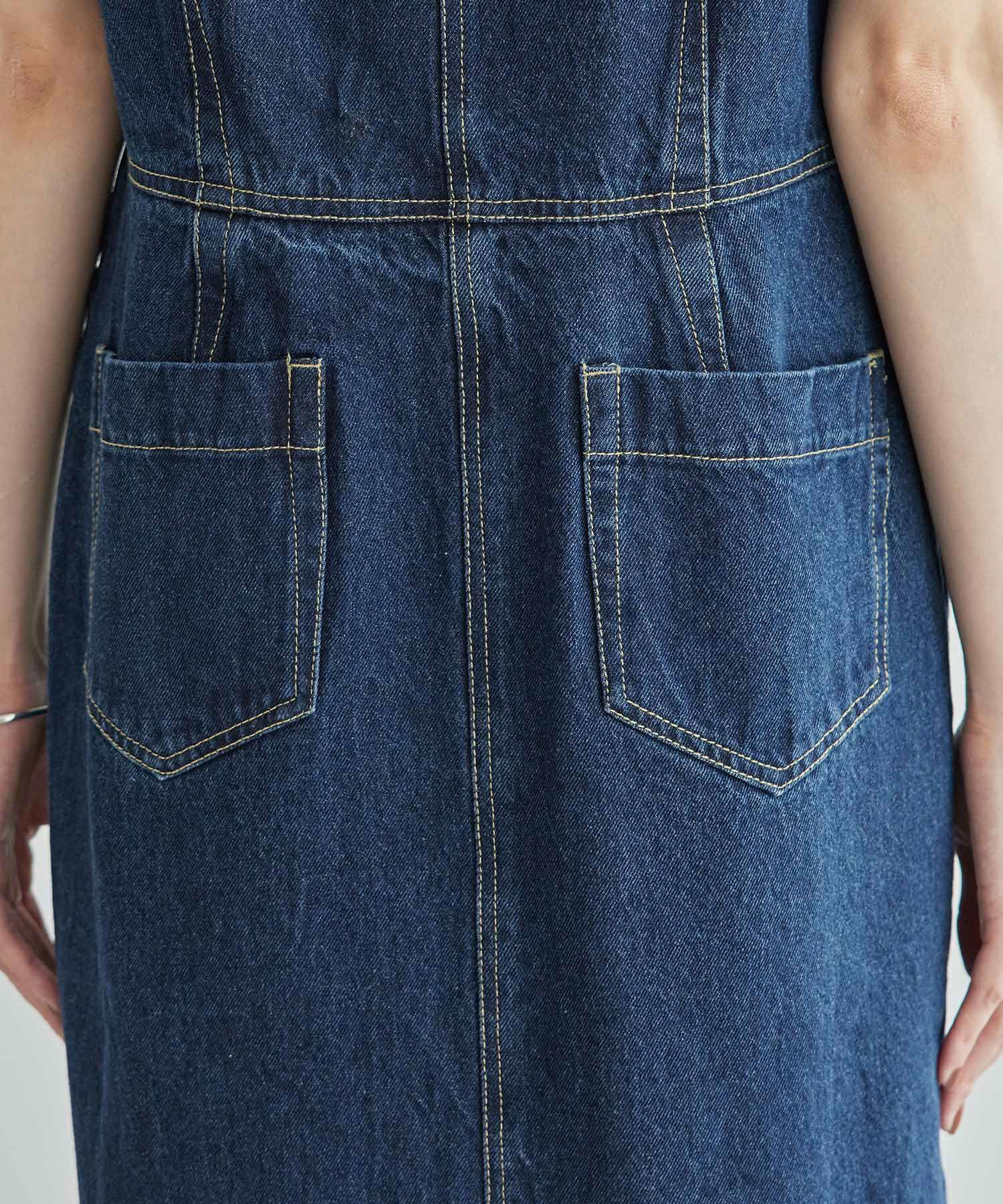 Rope&rsquo;Picnic「デニムジャンスカワンピース」|ジャンパースカート|